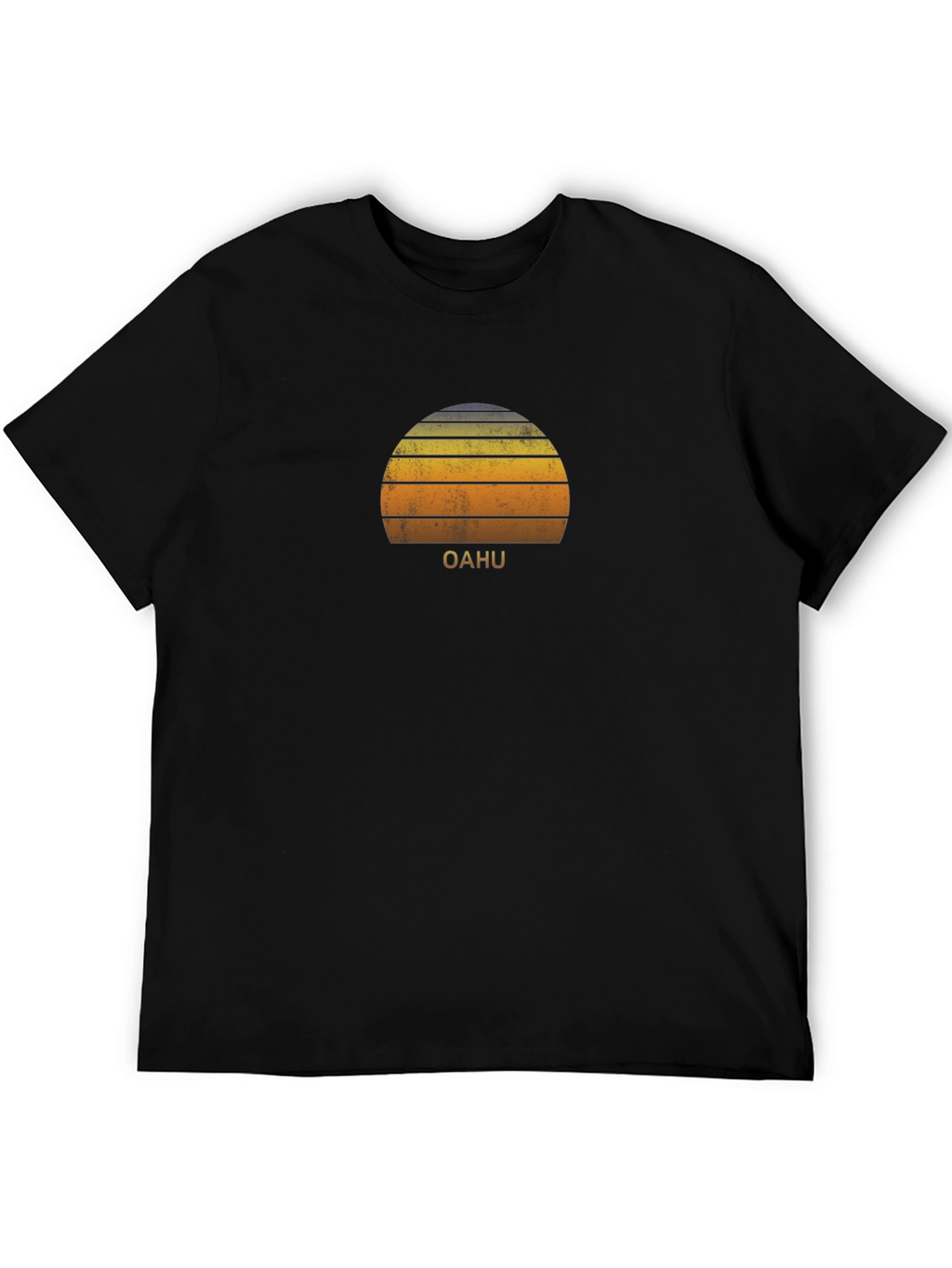 Oahu Sunset Graphic Tee - Retro Style
