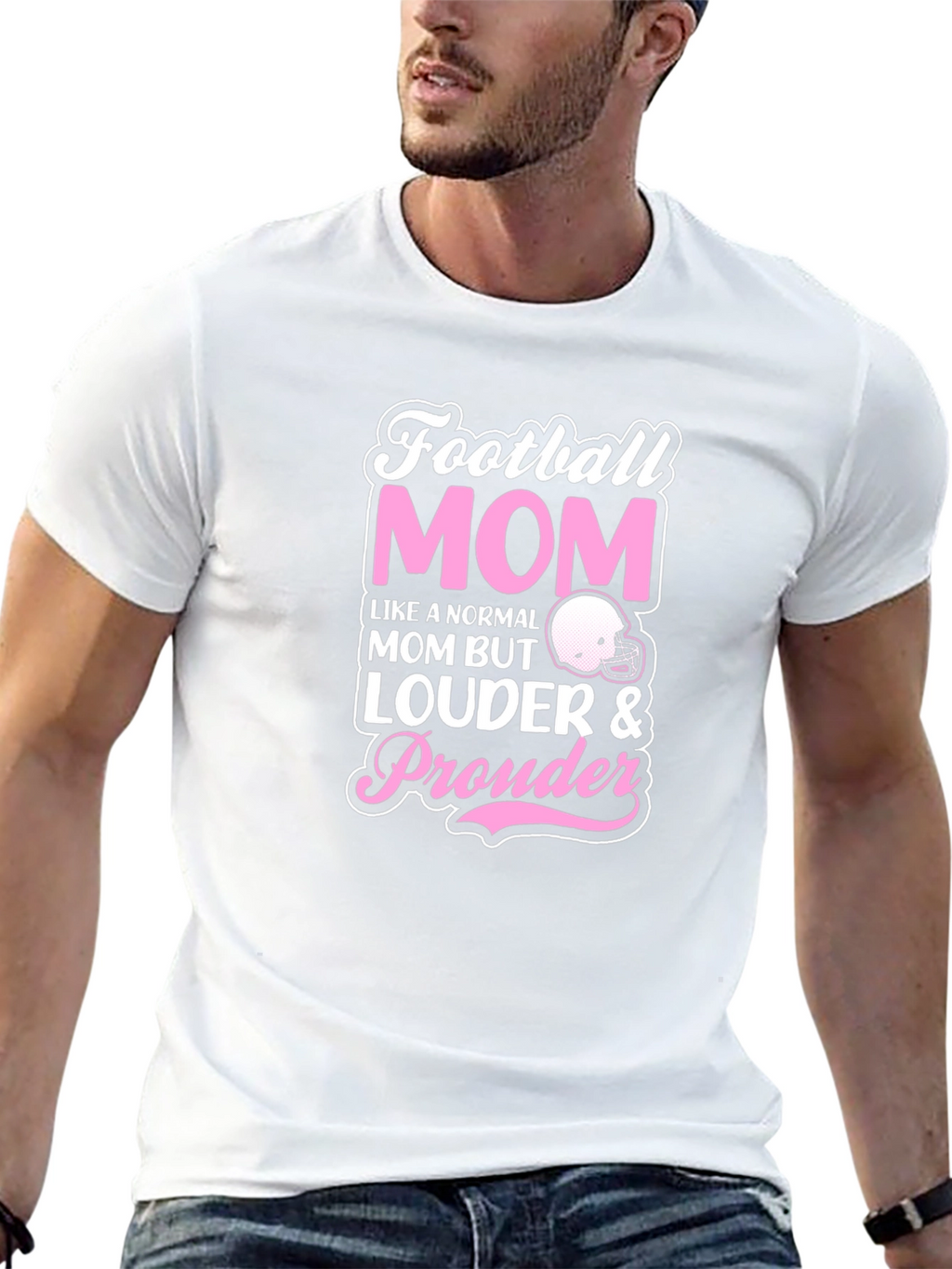 Football Mom T-Shirt - Louder & Prouder