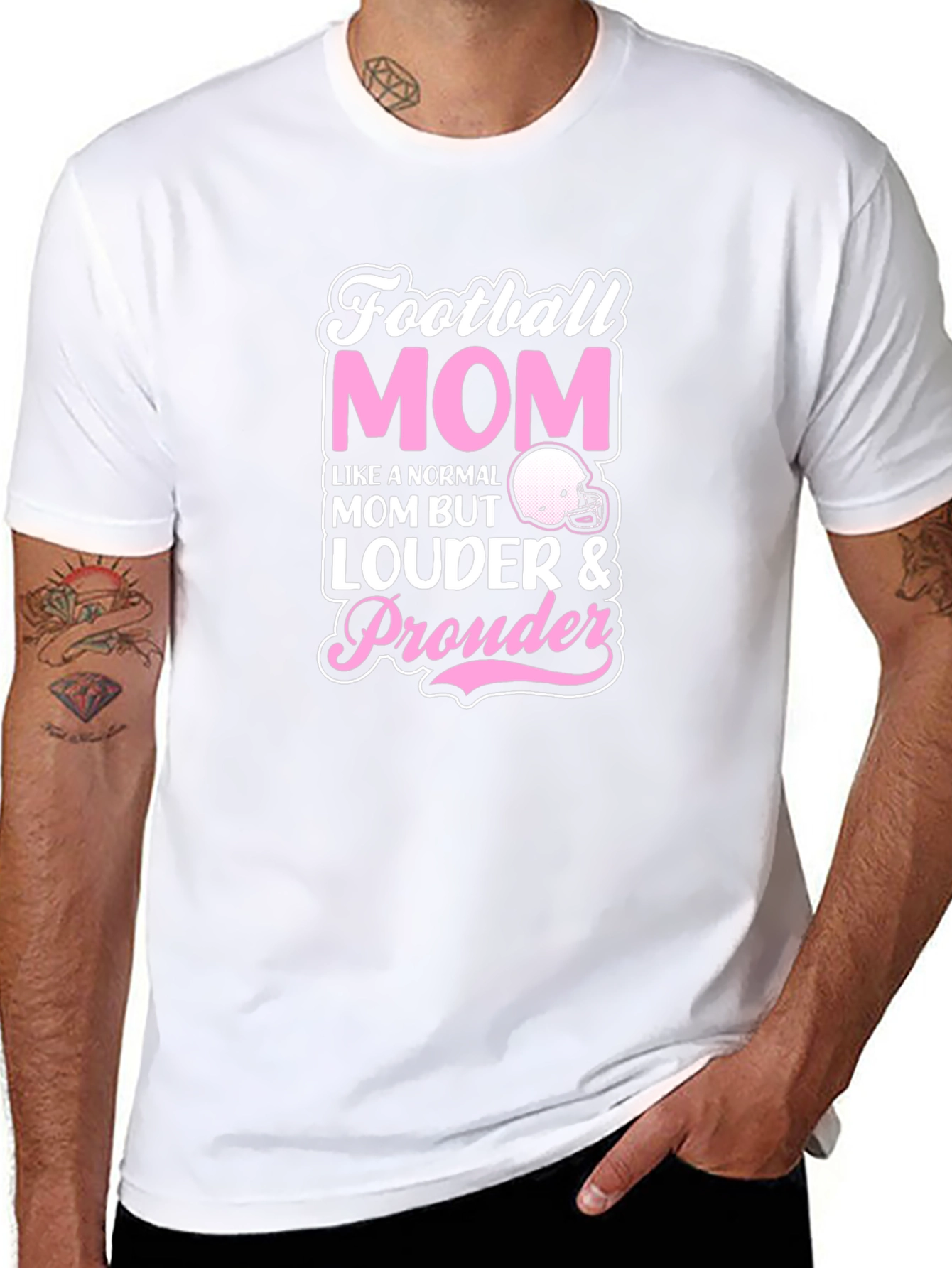 Football Mom T-Shirt - Louder & Prouder