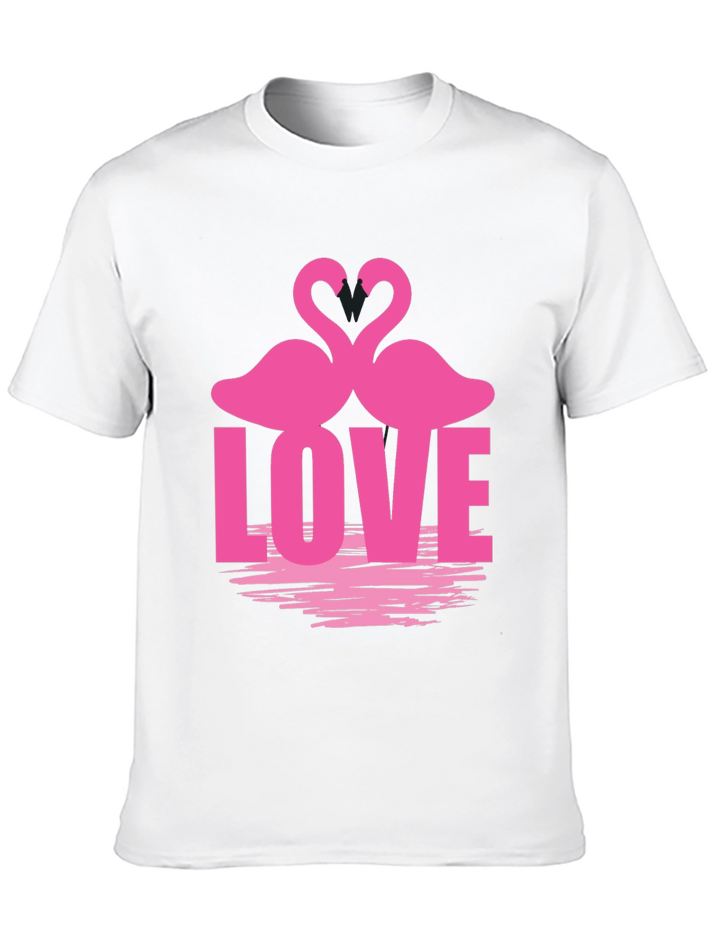 Flamingo Love Graphic Tee - Romantic Casual Top