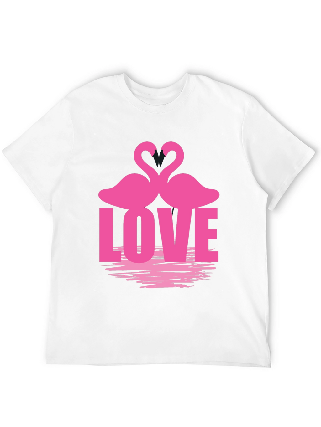 Flamingo Love Graphic Tee - Romantic Casual Top