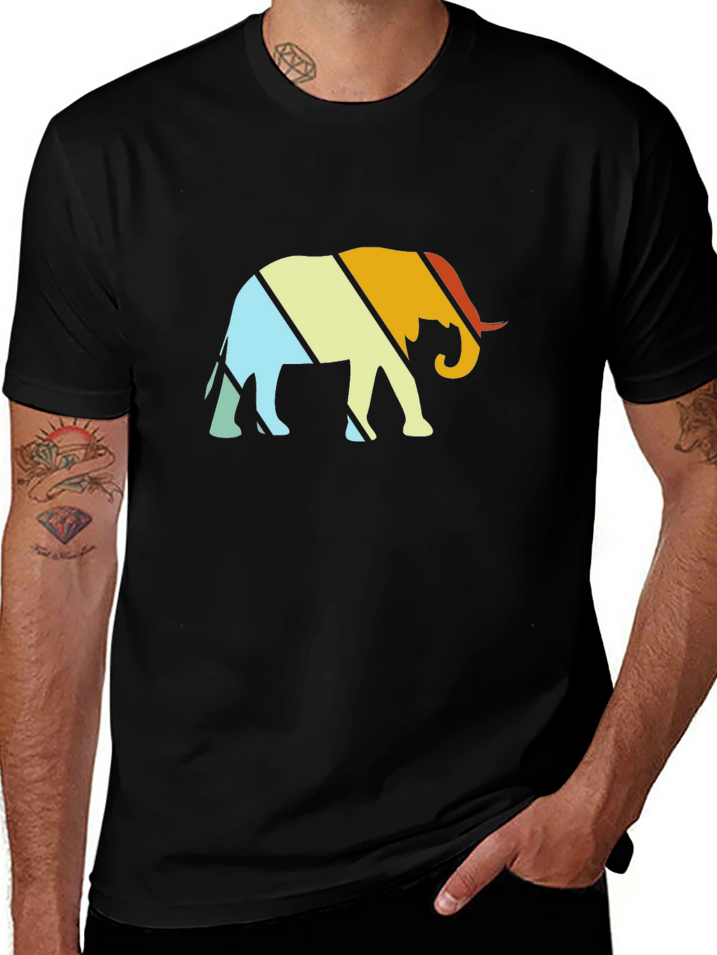 Retro Elephant T-Shirt - Stylish Graphic Tee
