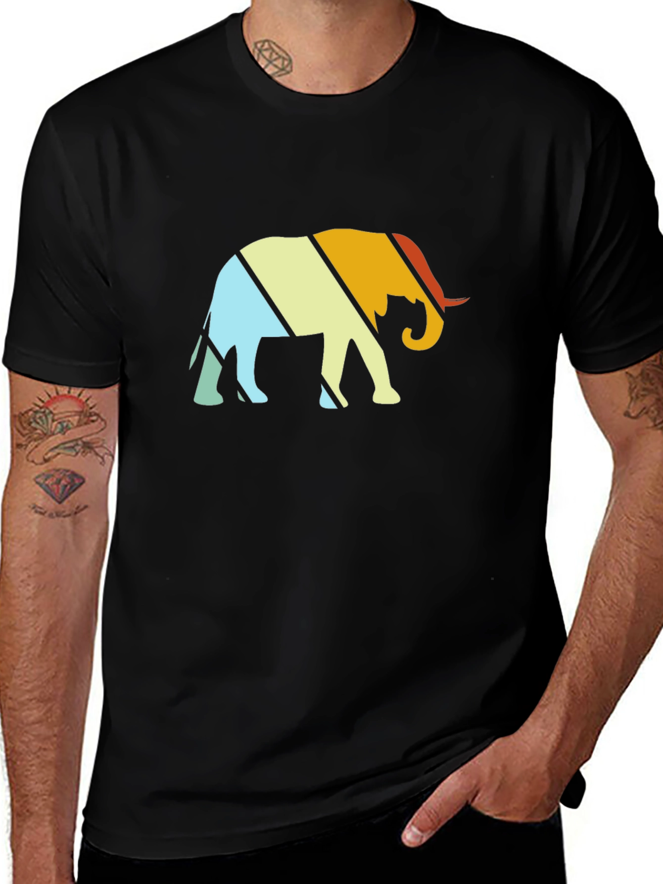 Retro Elephant T-Shirt - Stylish Graphic Tee