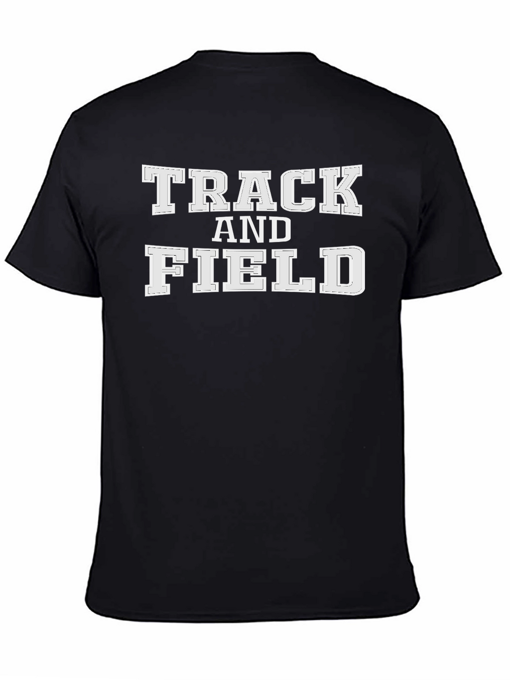 Track and Field Graphic T-Shirt Black Tee