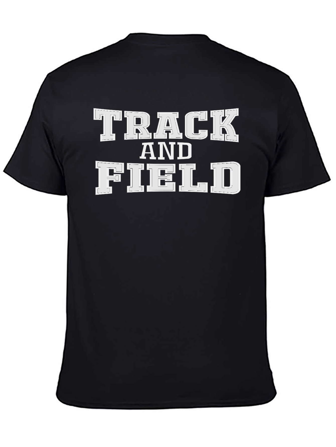 Track and Field Graphic T-Shirt Black Tee