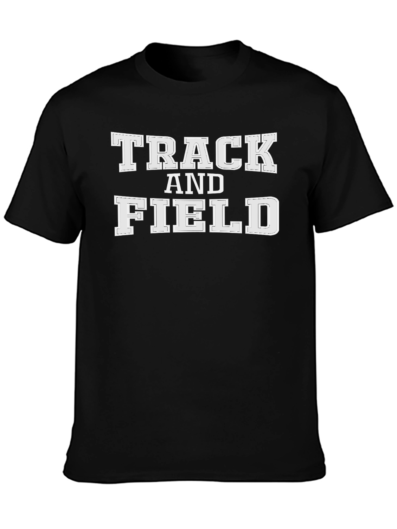 Track and Field Graphic T-Shirt Black Tee
