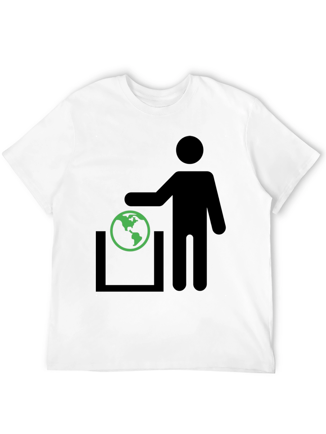 Earth in Trash T-Shirt - Save the Planet