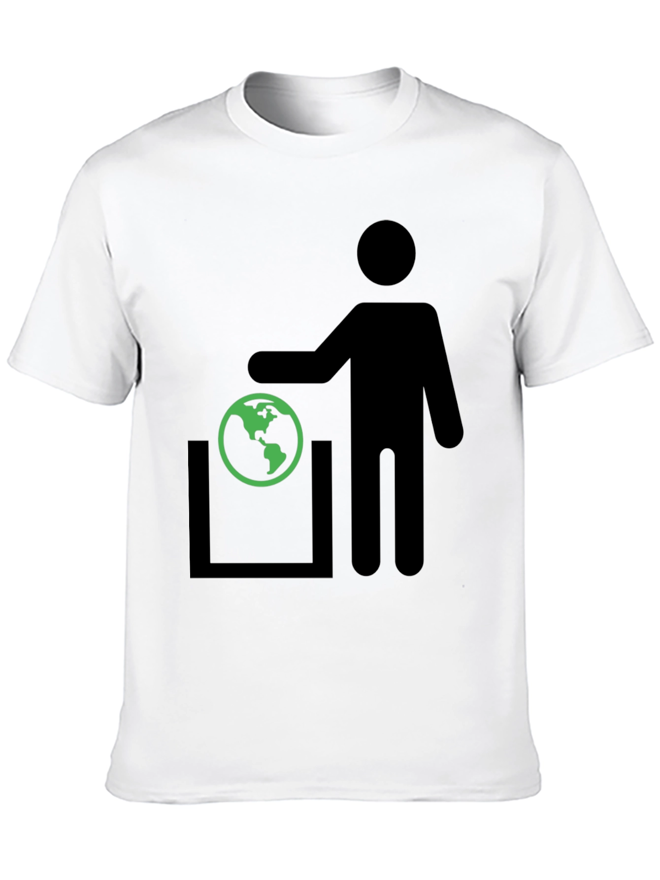 Earth in Trash T-Shirt - Save the Planet