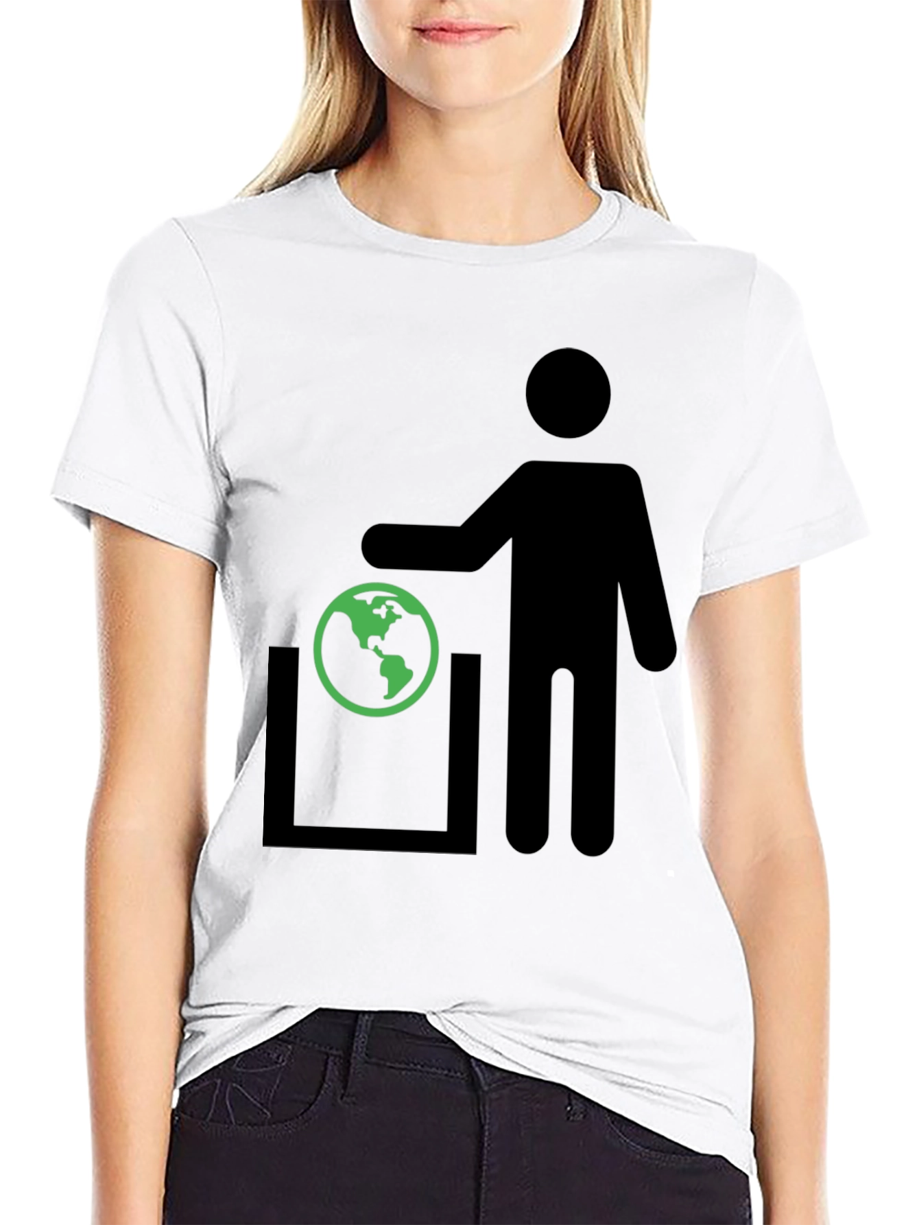 Earth in Trash T-Shirt - Save the Planet