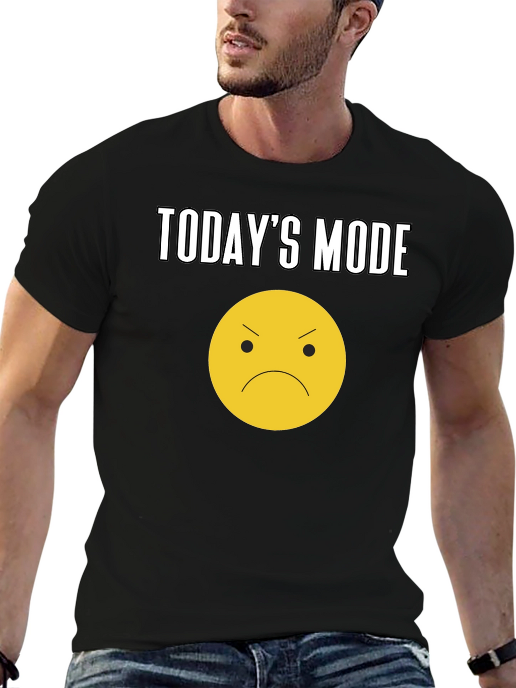 Todays Mood Graphic Tee - Unisex Black T-Shirt