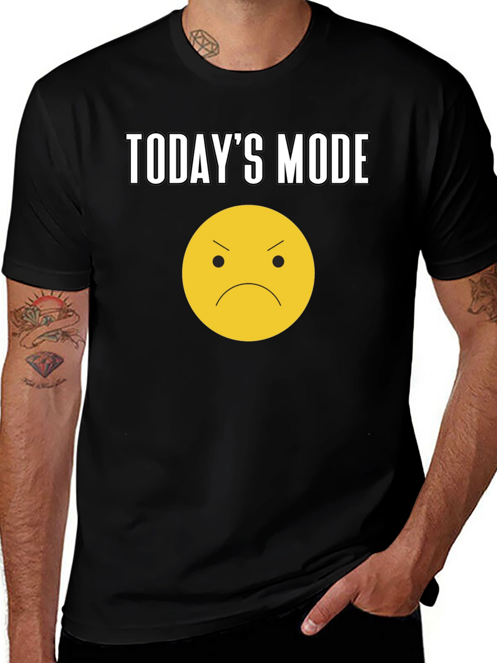 Todays Mood Graphic Tee - Unisex Black T-Shirt