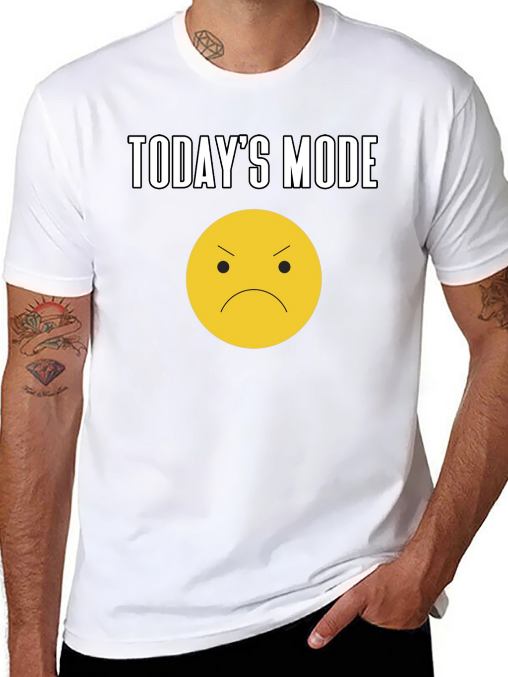 Todays Mood Graphic Tee - Unisex Black T-Shirt
