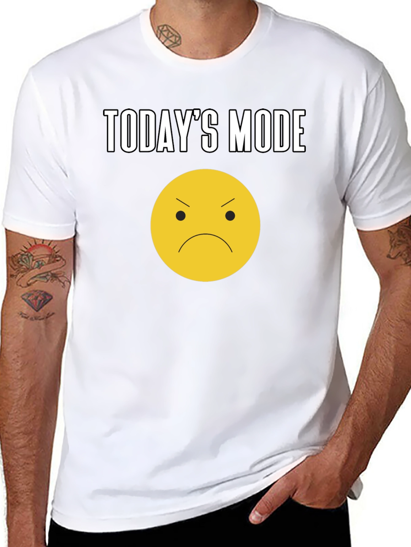 Todays Mood Graphic Tee - Unisex Black T-Shirt