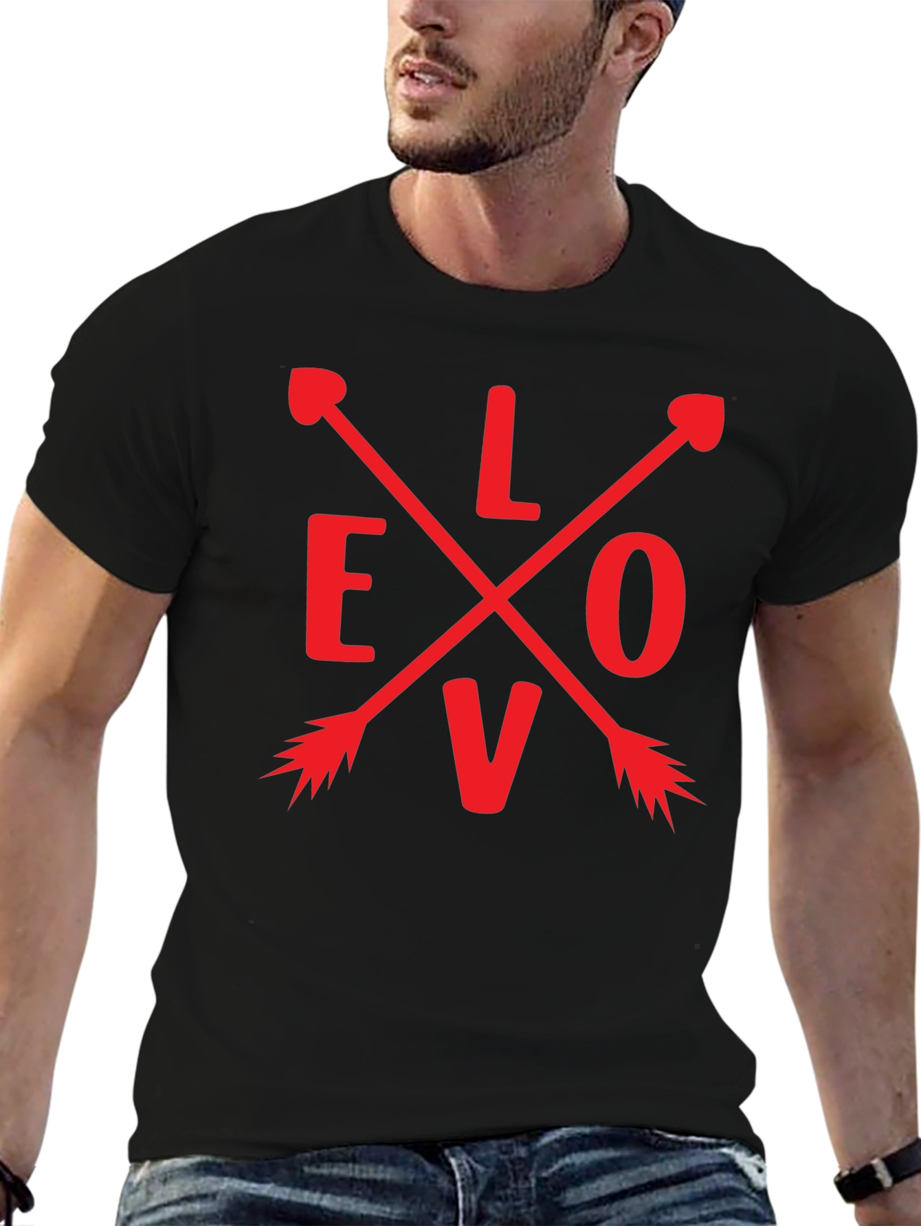 Love Arrow Graphic Tee - Black Unisex T-Shirt
