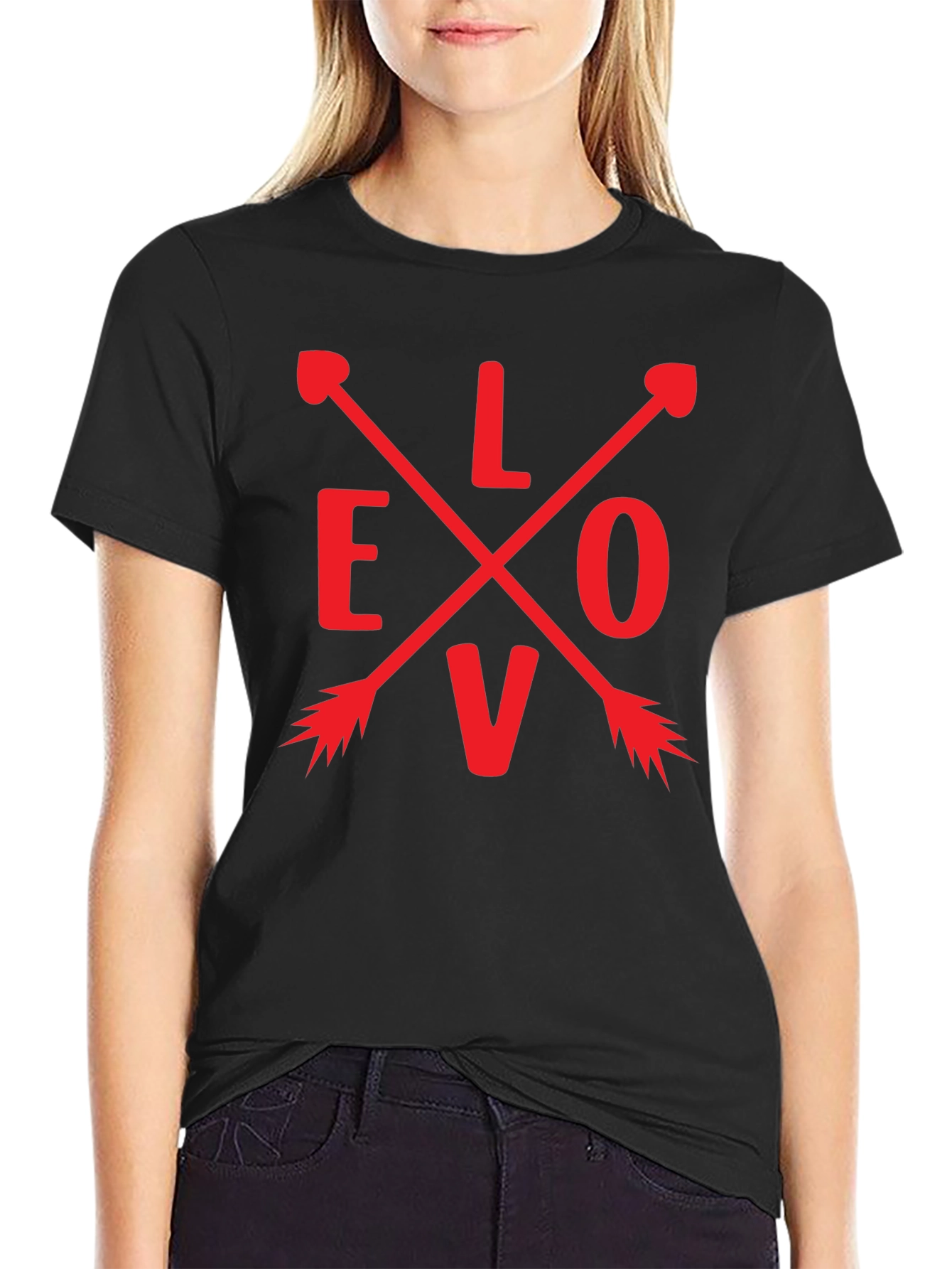 Love Arrow Graphic Tee - Black Unisex T-Shirt