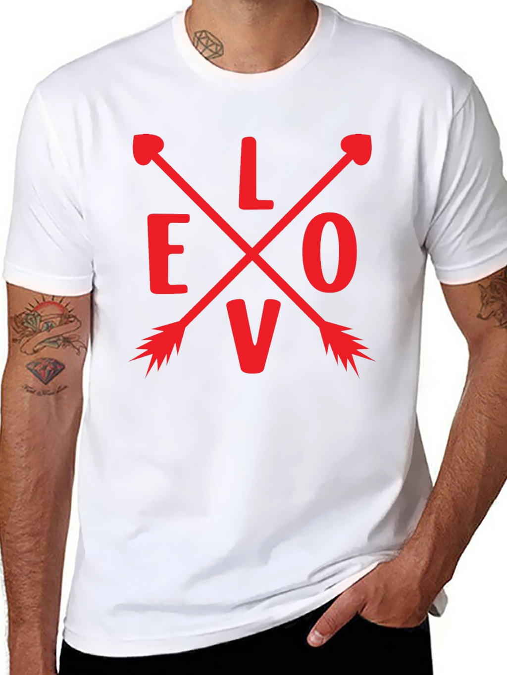 Love Arrow Graphic Tee - Black Unisex T-Shirt