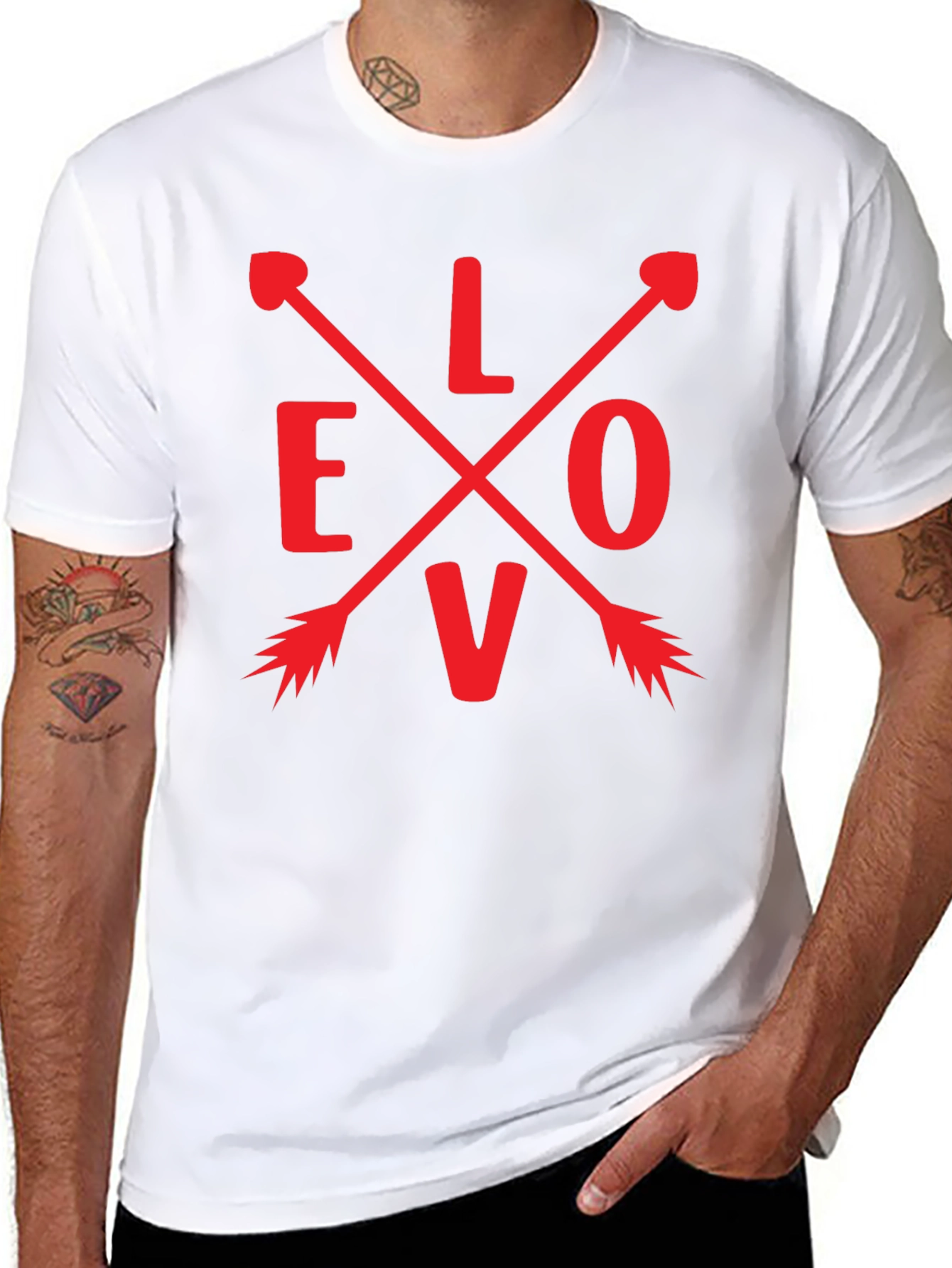 Love Arrow Graphic Tee - Black Unisex T-Shirt