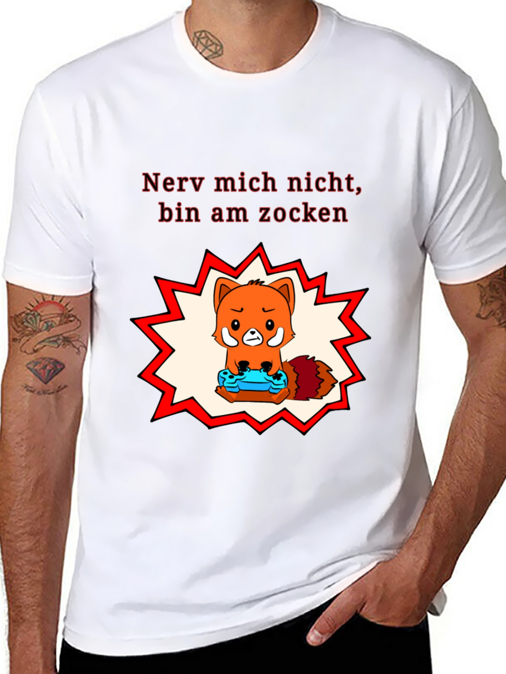 Gamer Fox Tee: Nerv Mich Nicht Bin Am Zocken