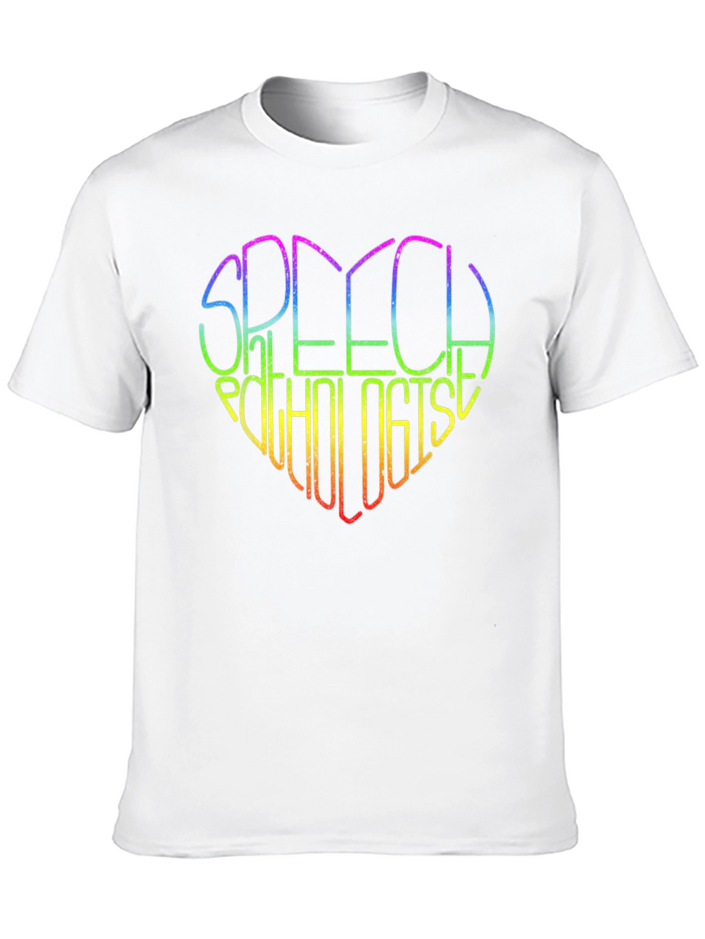 Rainbow Speech Pathologist Heart T-Shirt