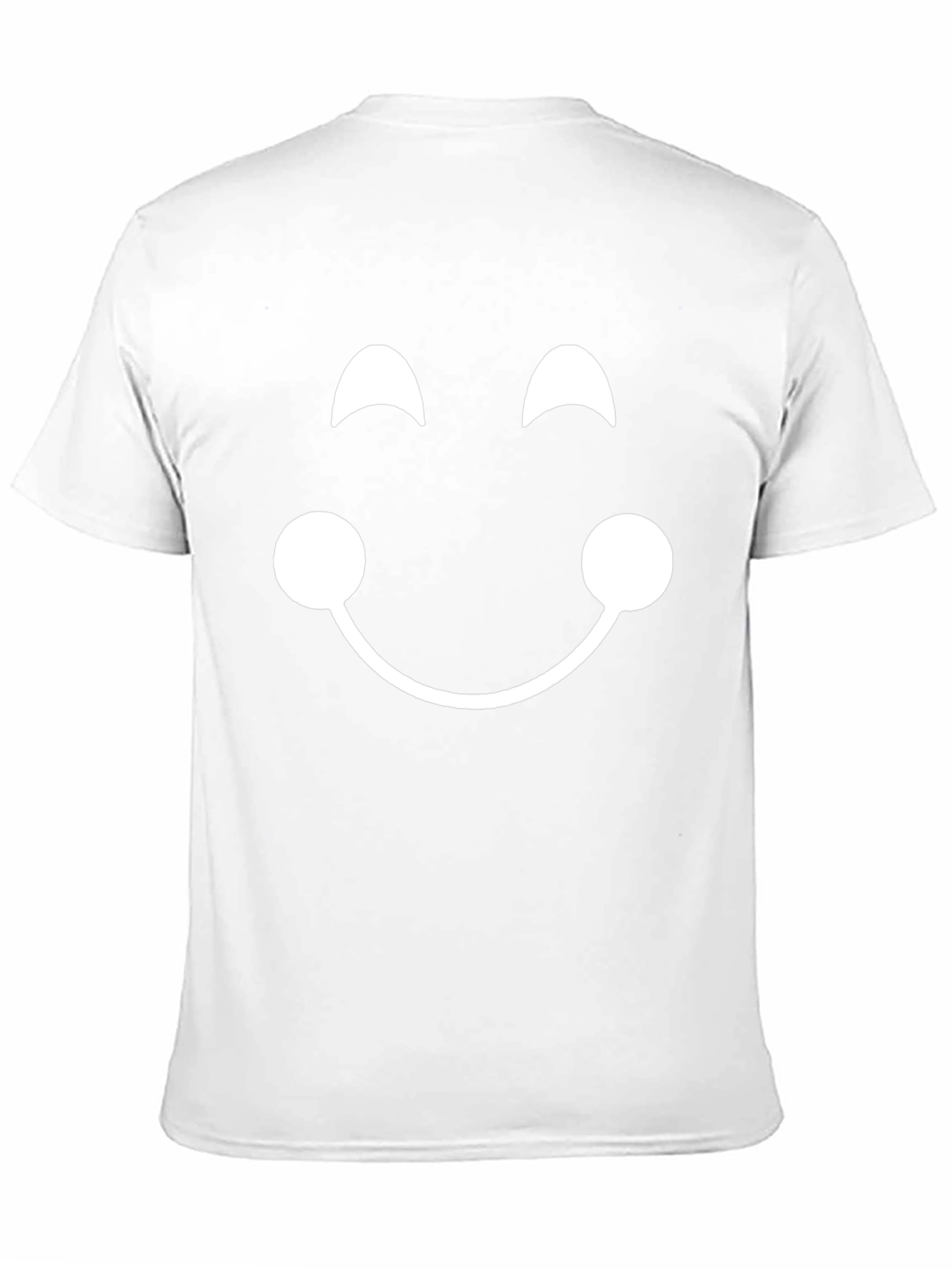 Smiley Face Graphic Tee - Black Cotton T-Shirt