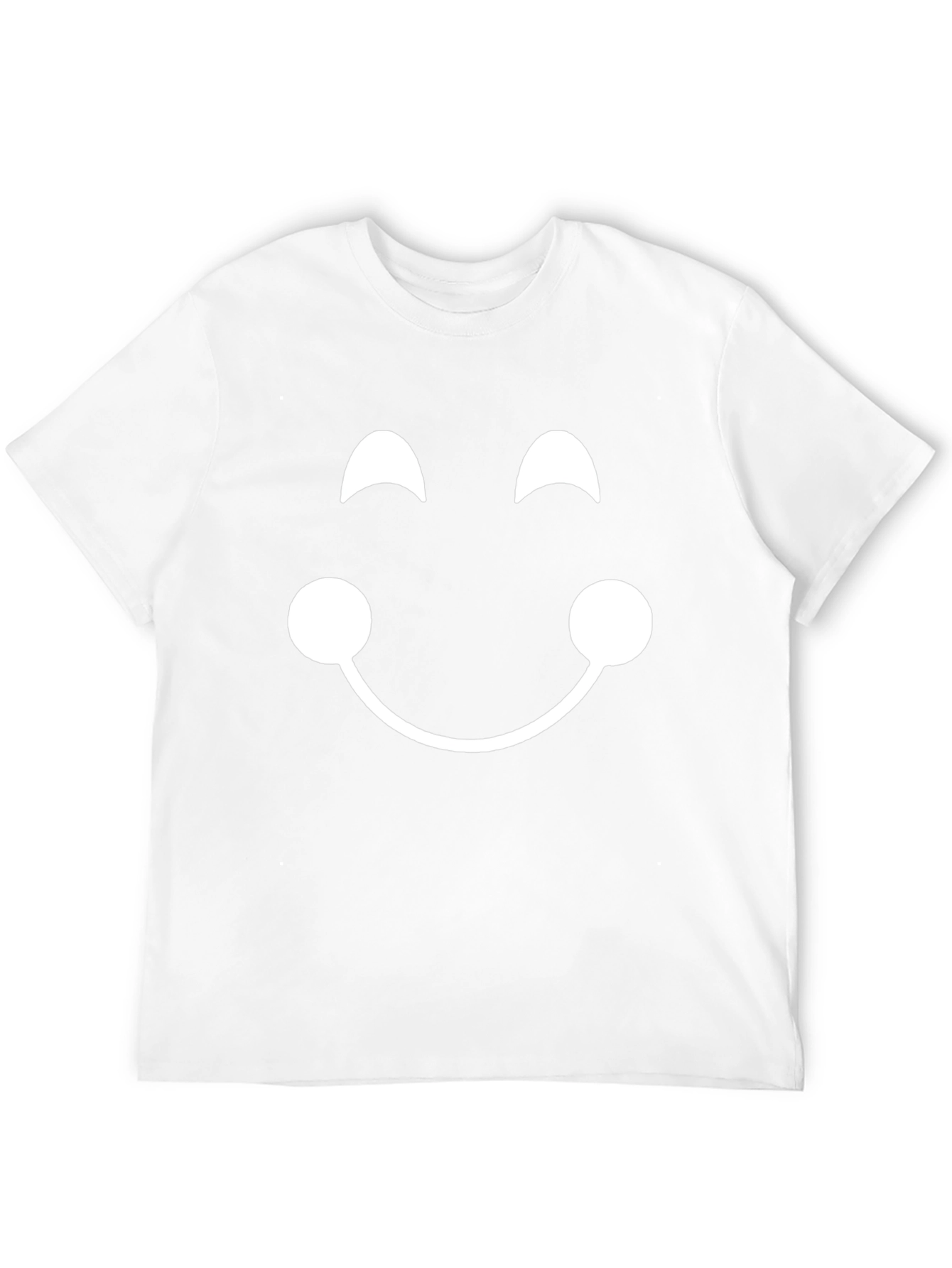 Smiley Face Graphic Tee - Black Cotton T-Shirt