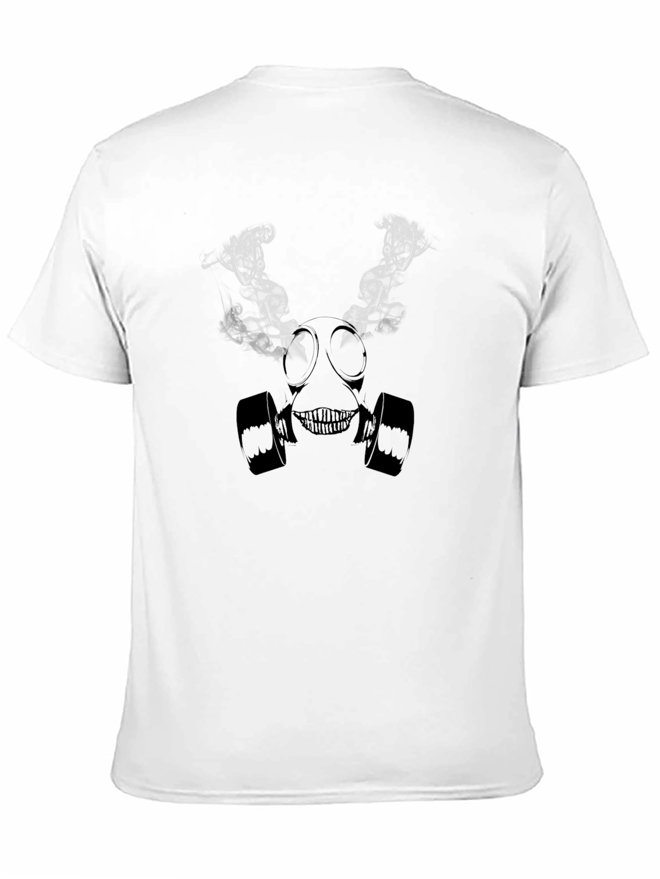 Gas Mask Graphic Print Black T-Shirt