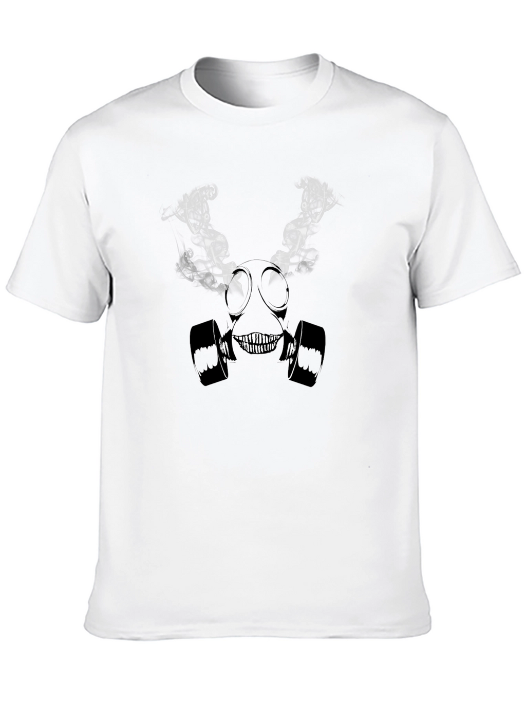 Gas Mask Graphic Print Black T-Shirt