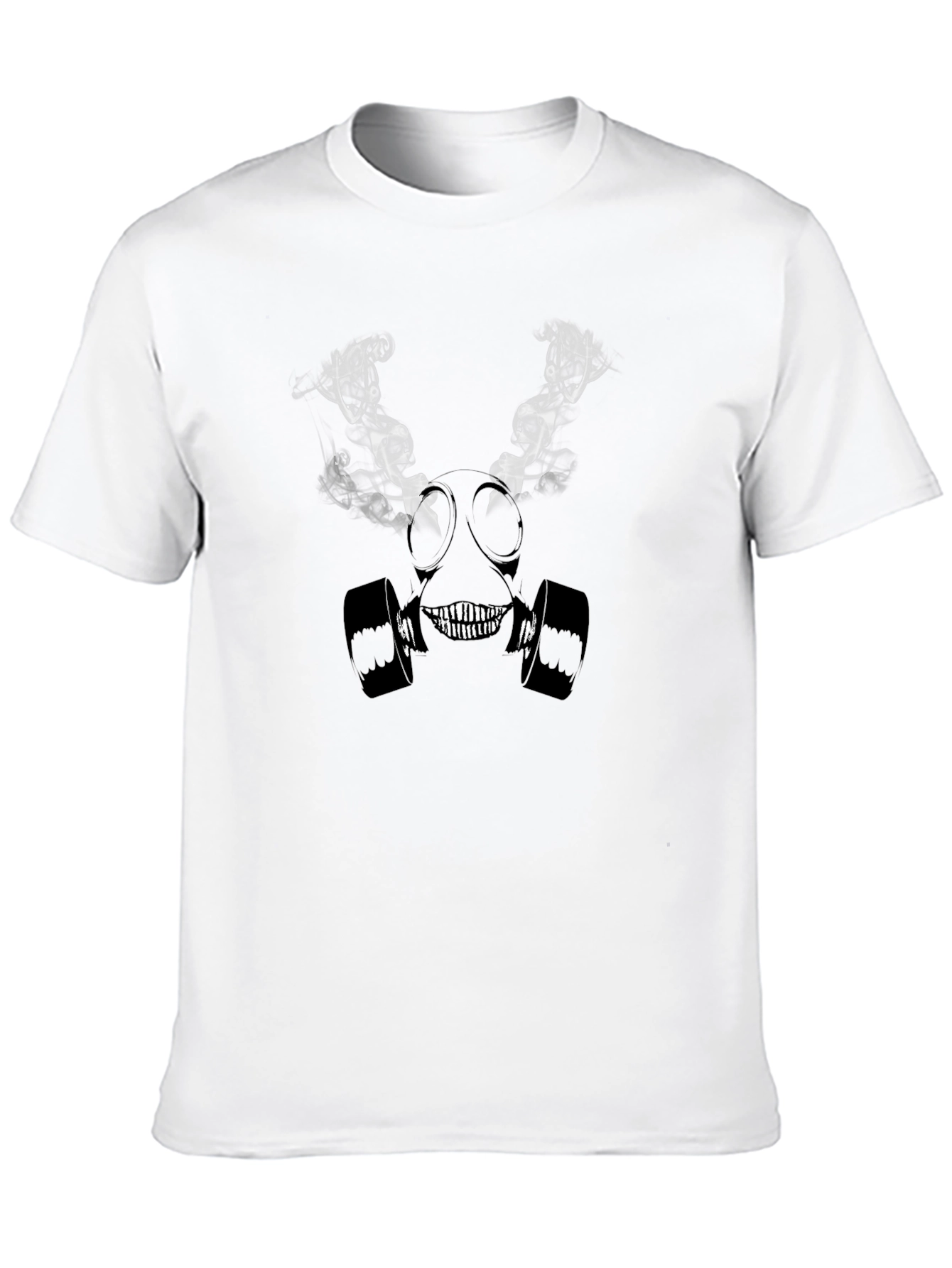 Gas Mask Graphic Print Black T-Shirt