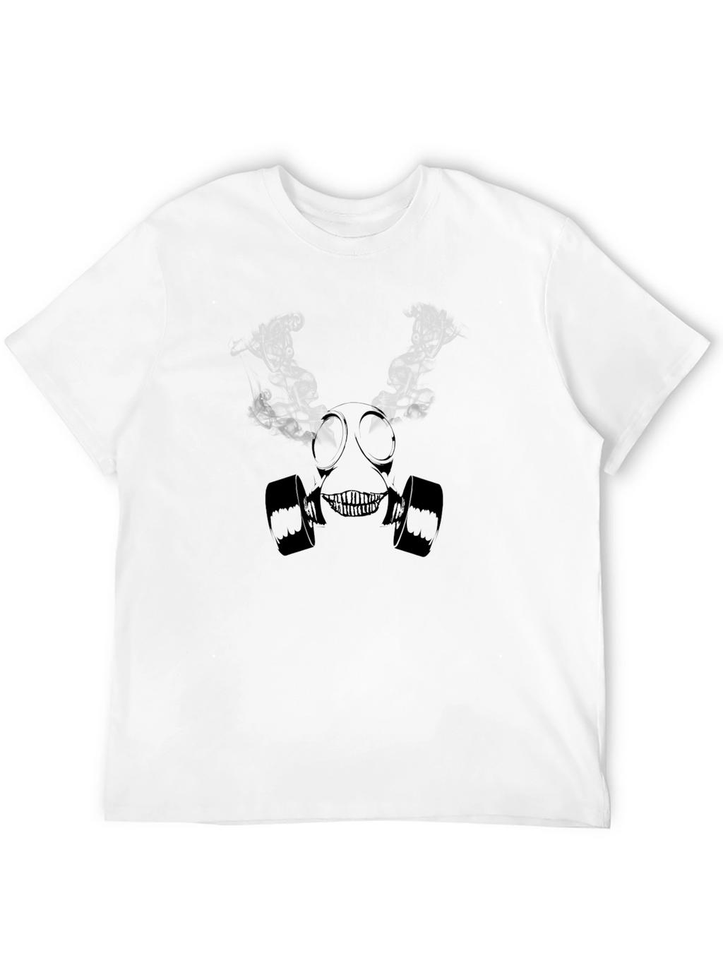 Gas Mask Graphic Print Black T-Shirt