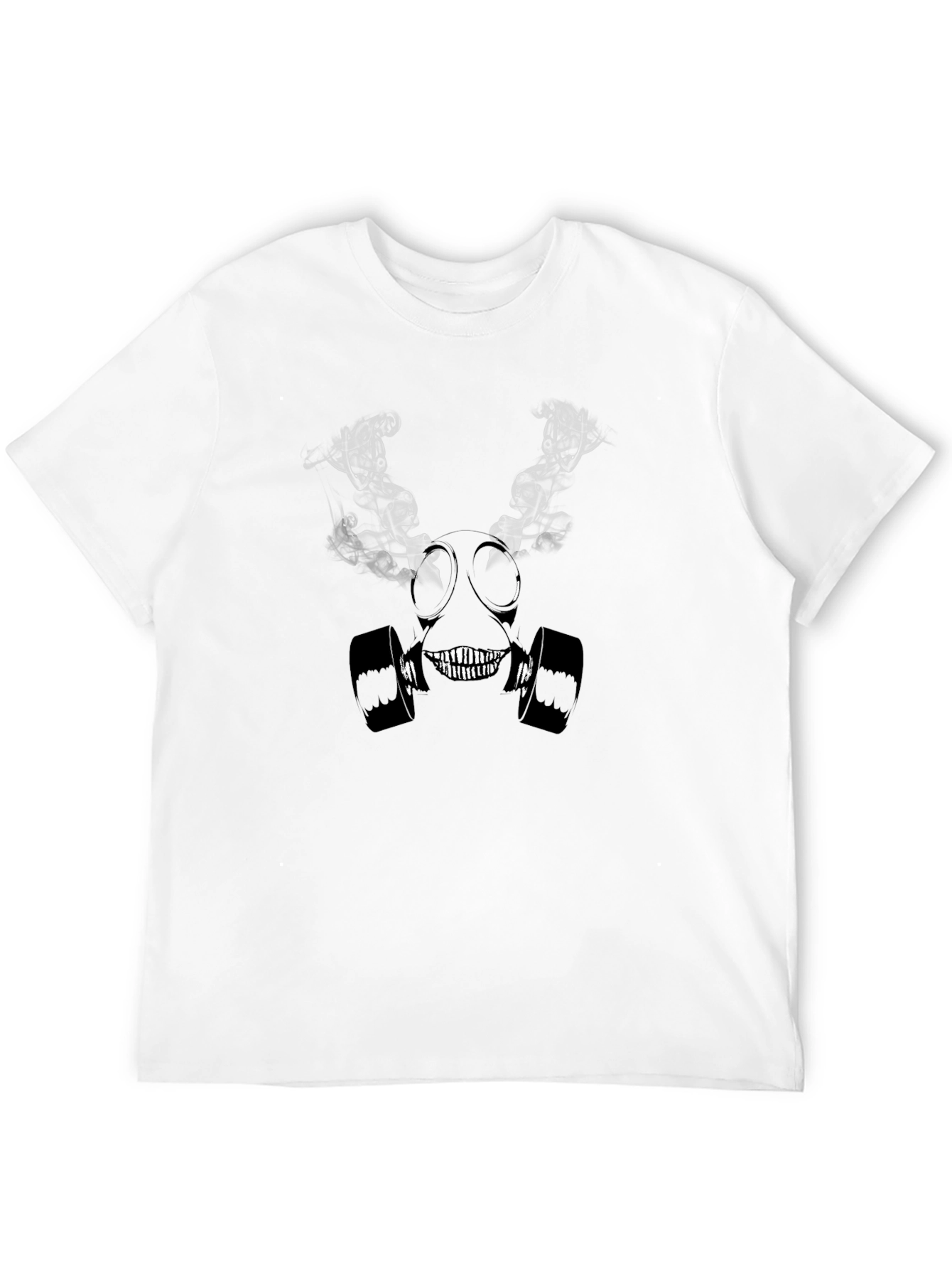 Gas Mask Graphic Print Black T-Shirt