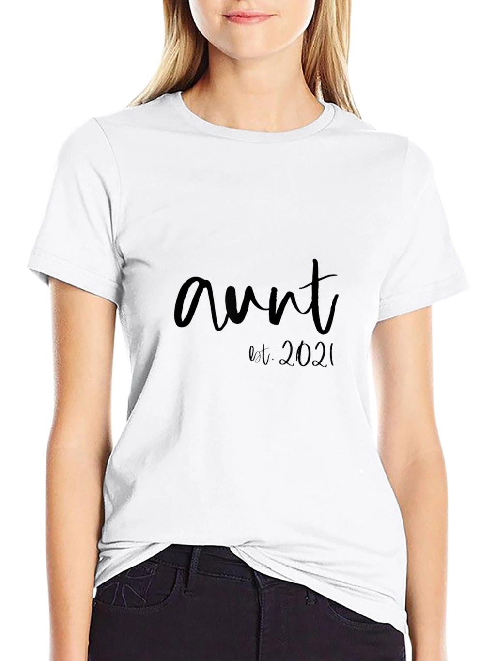 Aunt Est. 2021 Black T-Shirt