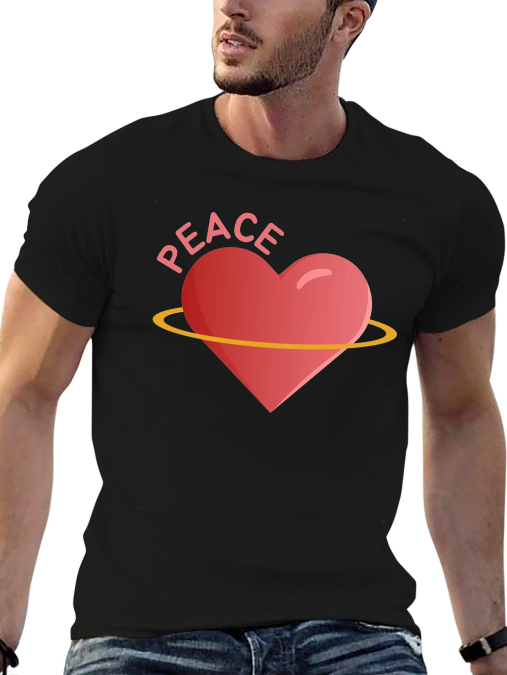 Peace Heart T-Shirt - Stylish Graphic Tee