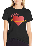 Peace Heart T-Shirt - Stylish Graphic Tee