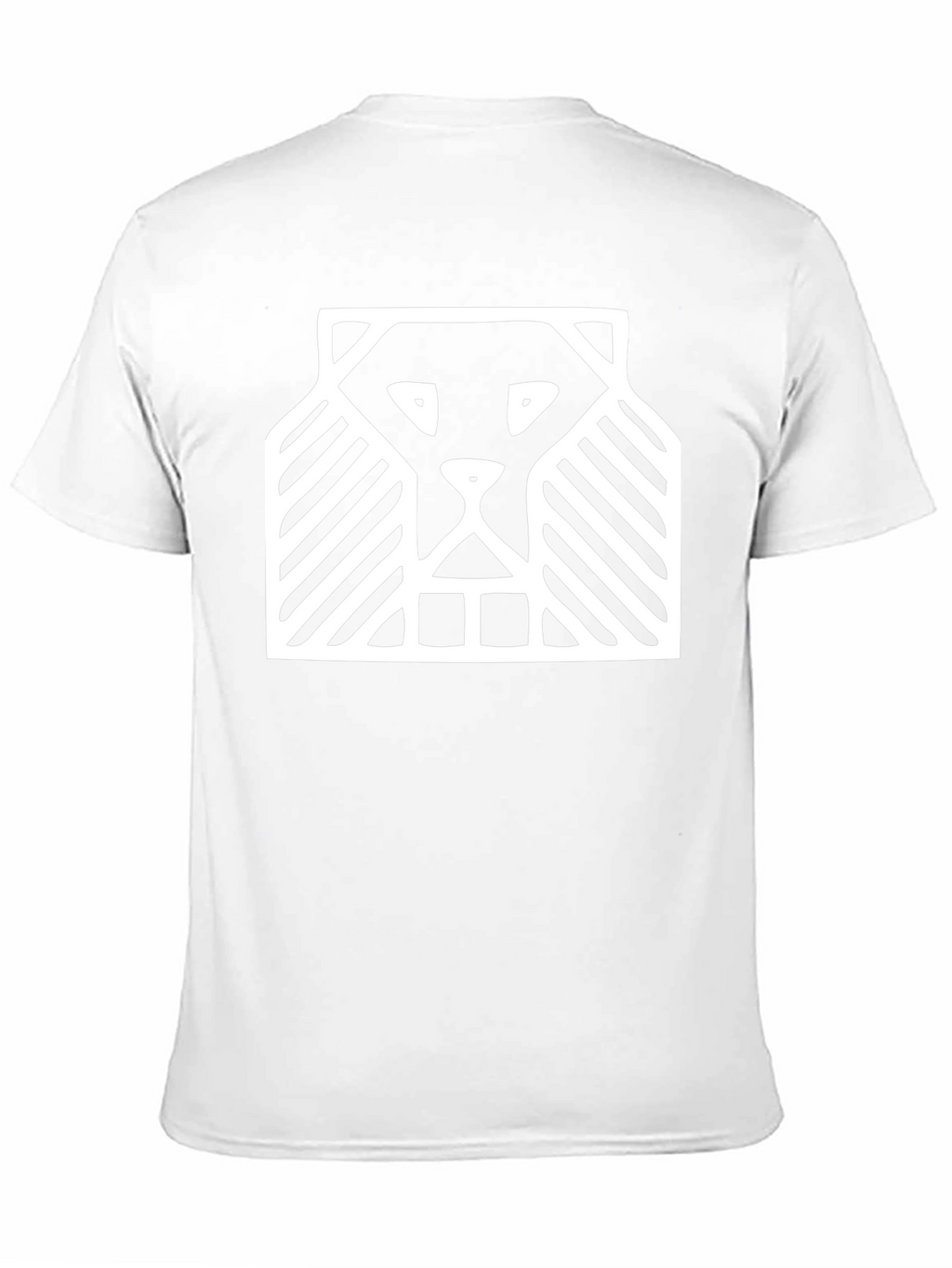 Abstract Lion Graphic Tee - Black Cotton Comfort