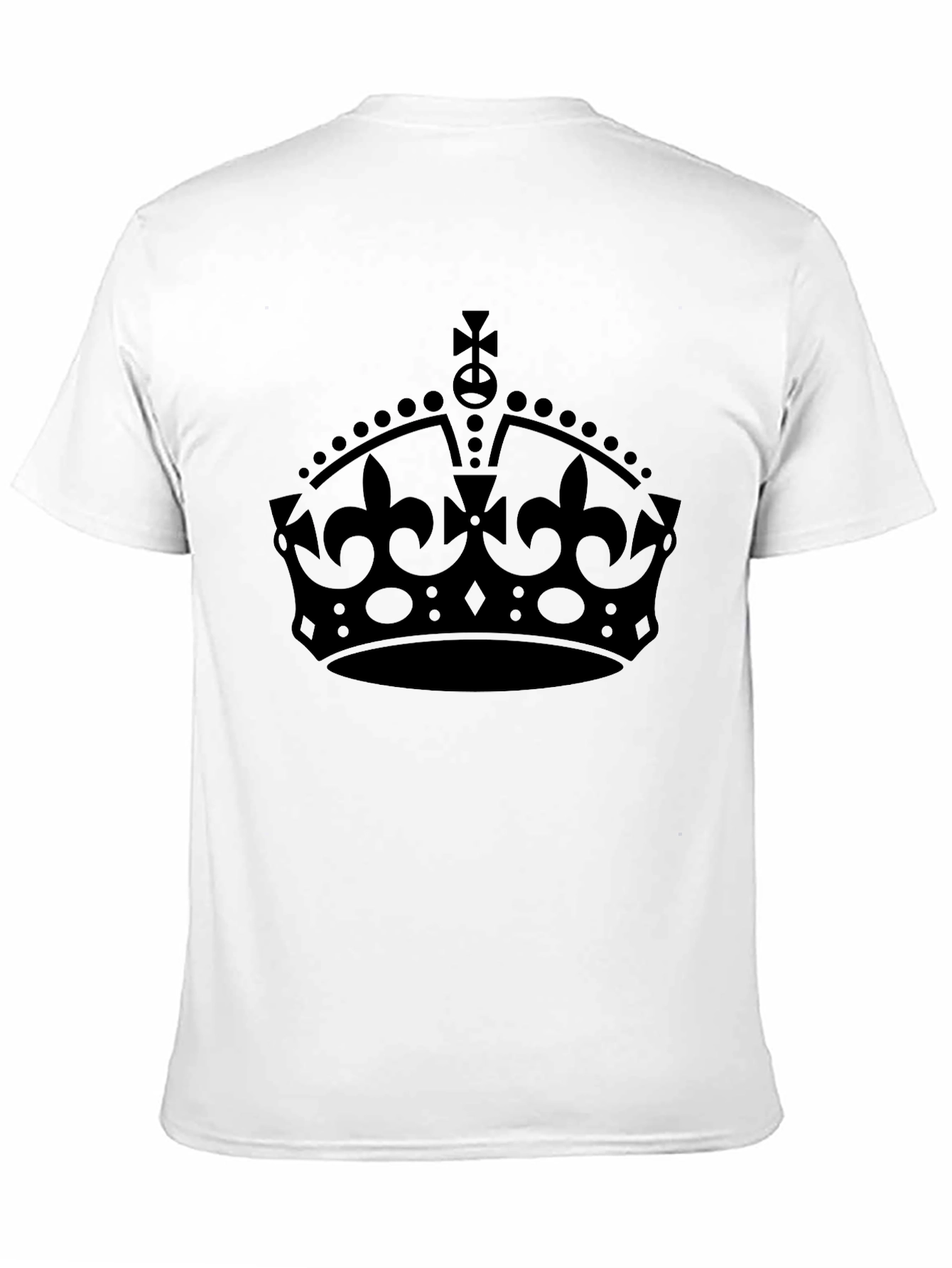 Royal Crown Graphic Tee - Black Cotton T-Shirt