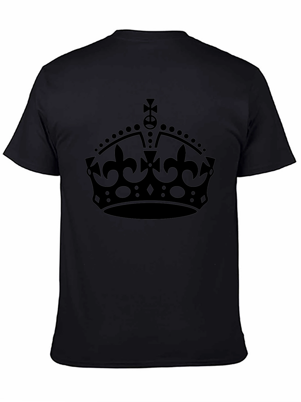 Royal Crown Graphic Tee - Black Cotton T-Shirt