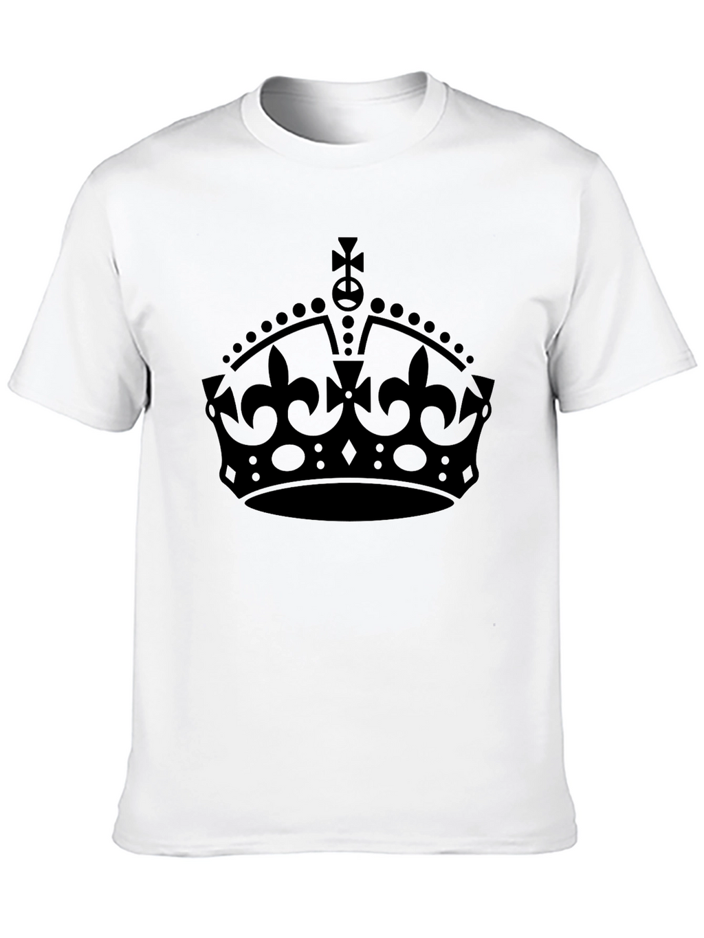 Royal Crown Graphic Tee - Black Cotton T-Shirt