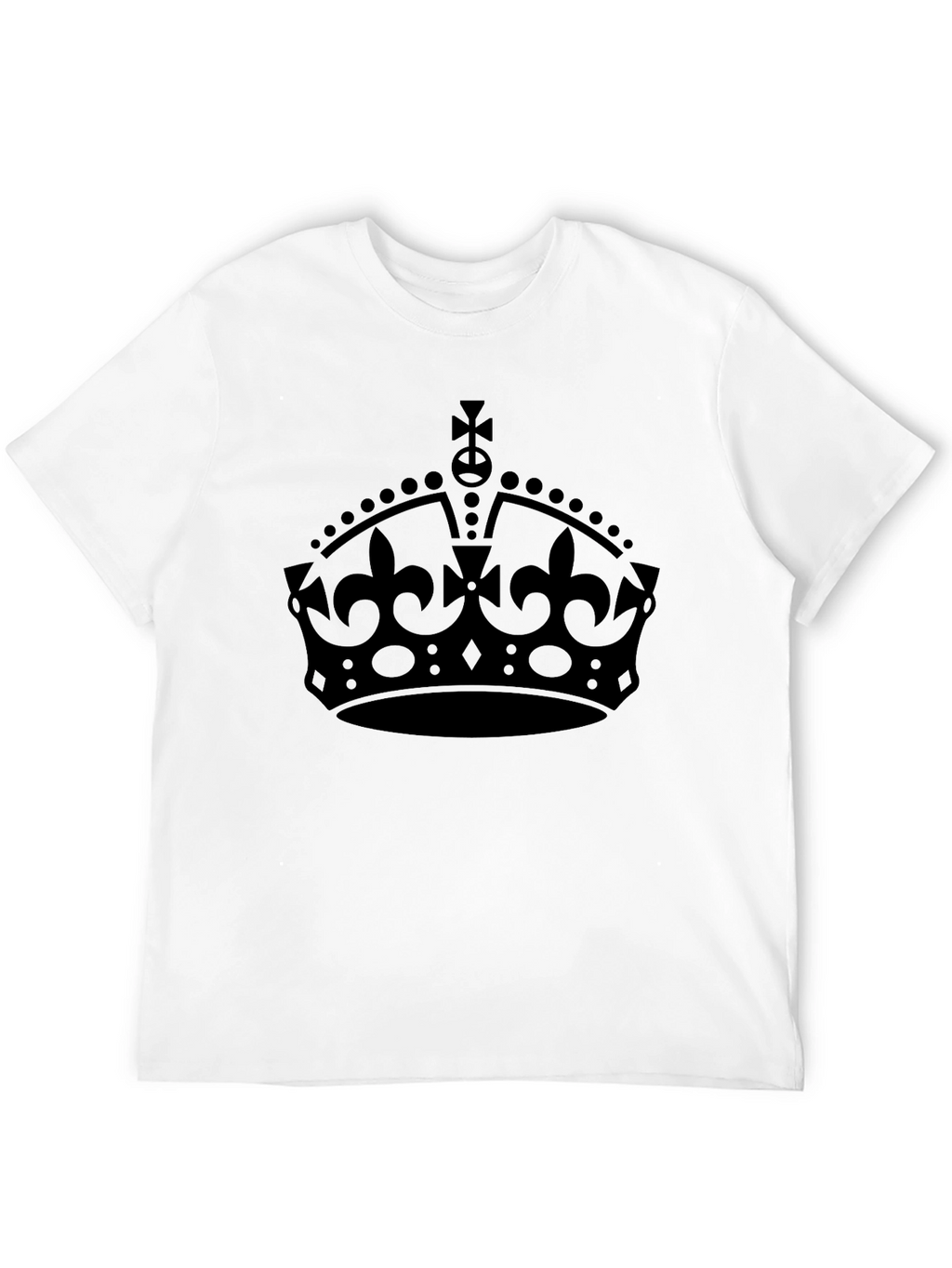 Royal Crown Graphic Tee - Black Cotton T-Shirt