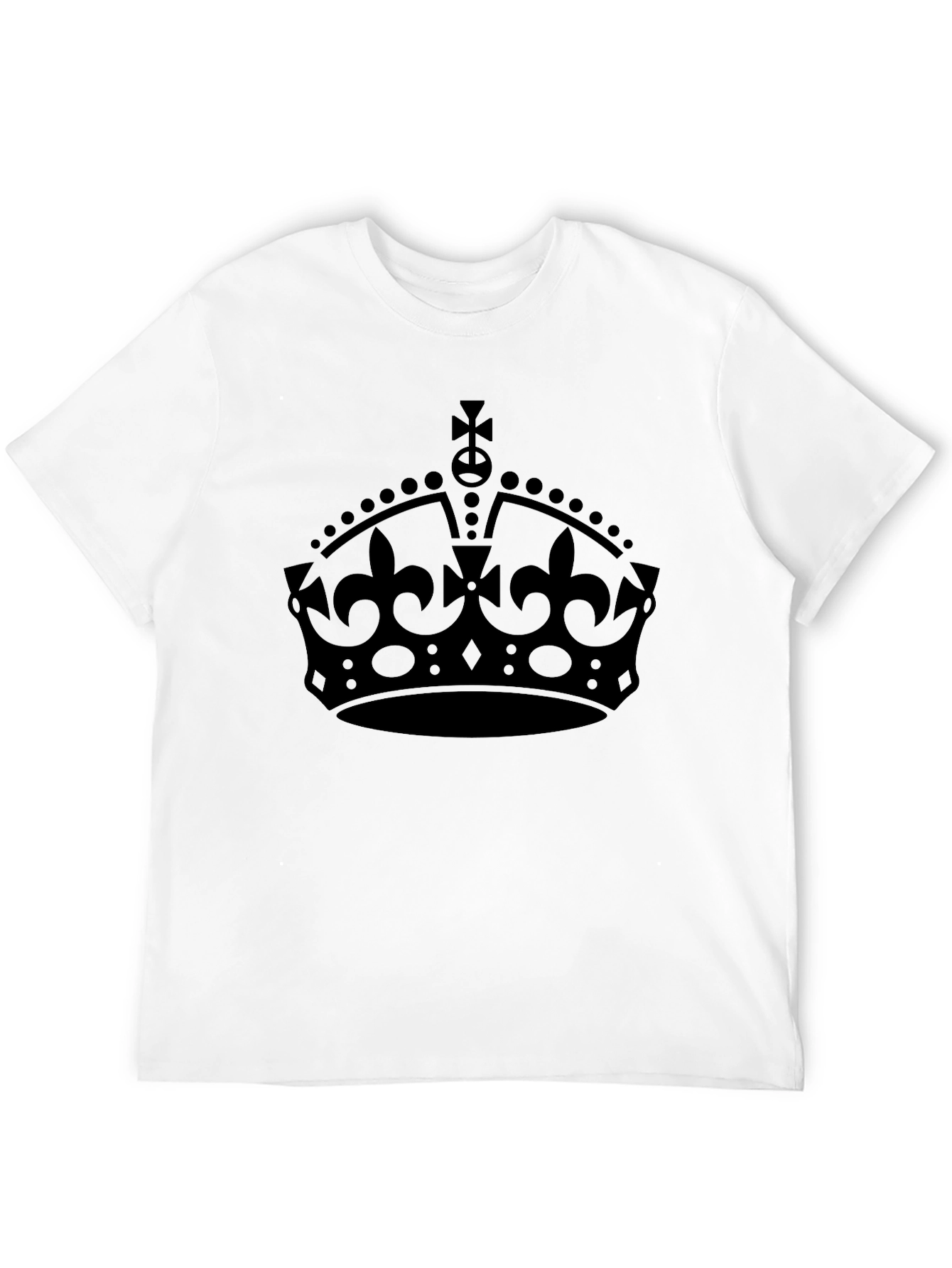 Royal Crown Graphic Tee - Black Cotton T-Shirt