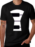 Piano Key Graphic Tee - Unique Music Lovers Shirt