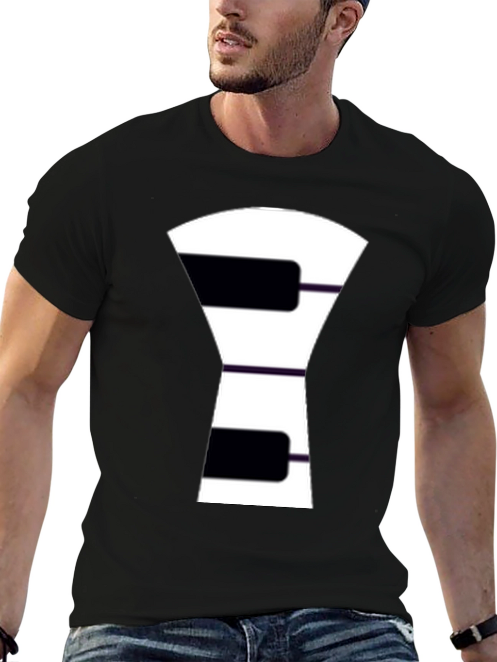 Piano Key Graphic Tee - Unique Music Lovers Shirt