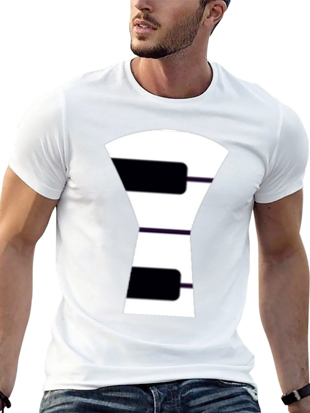 Piano Key Graphic Tee - Unique Music Lovers Shirt