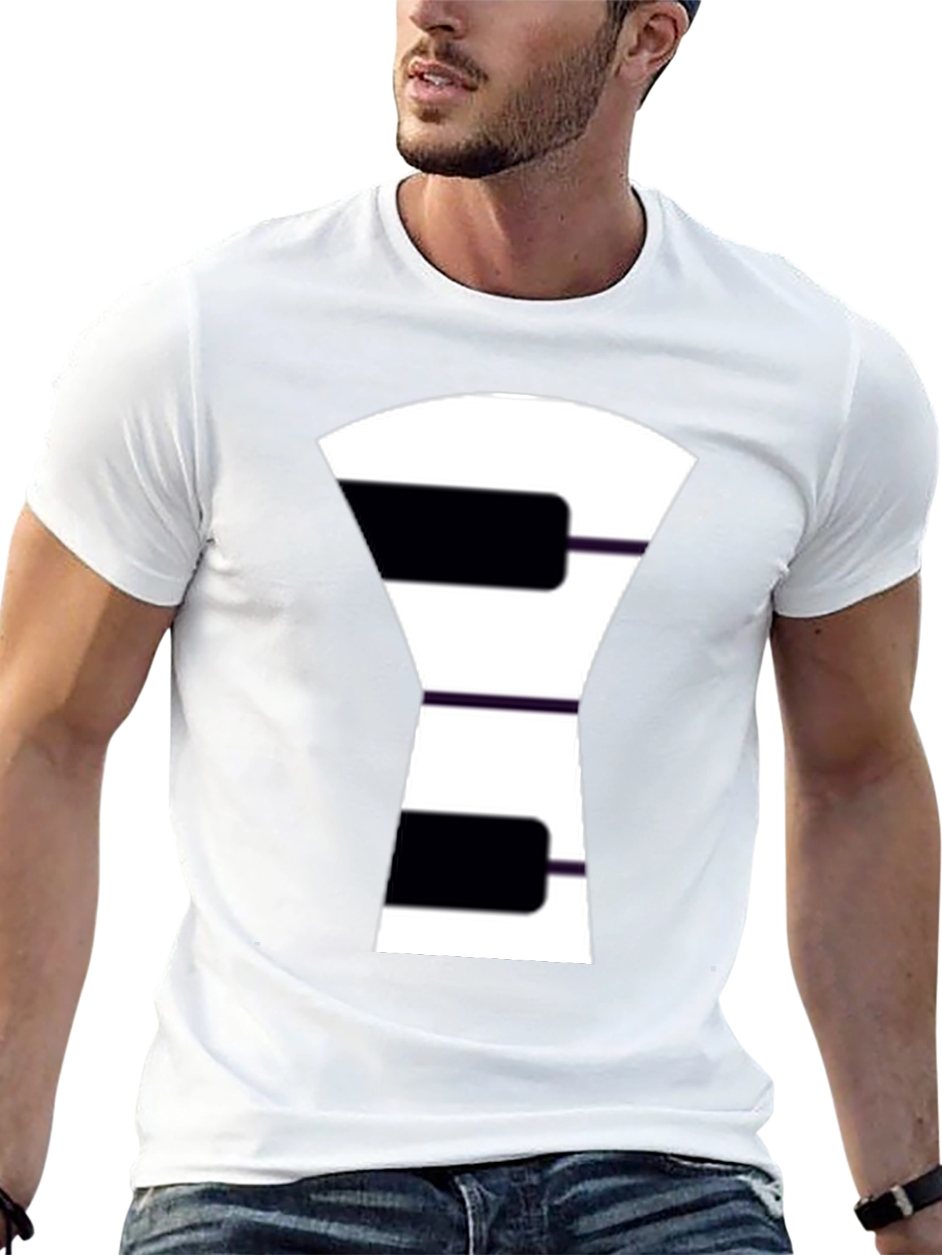 Piano Key Graphic Tee - Unique Music Lovers Shirt