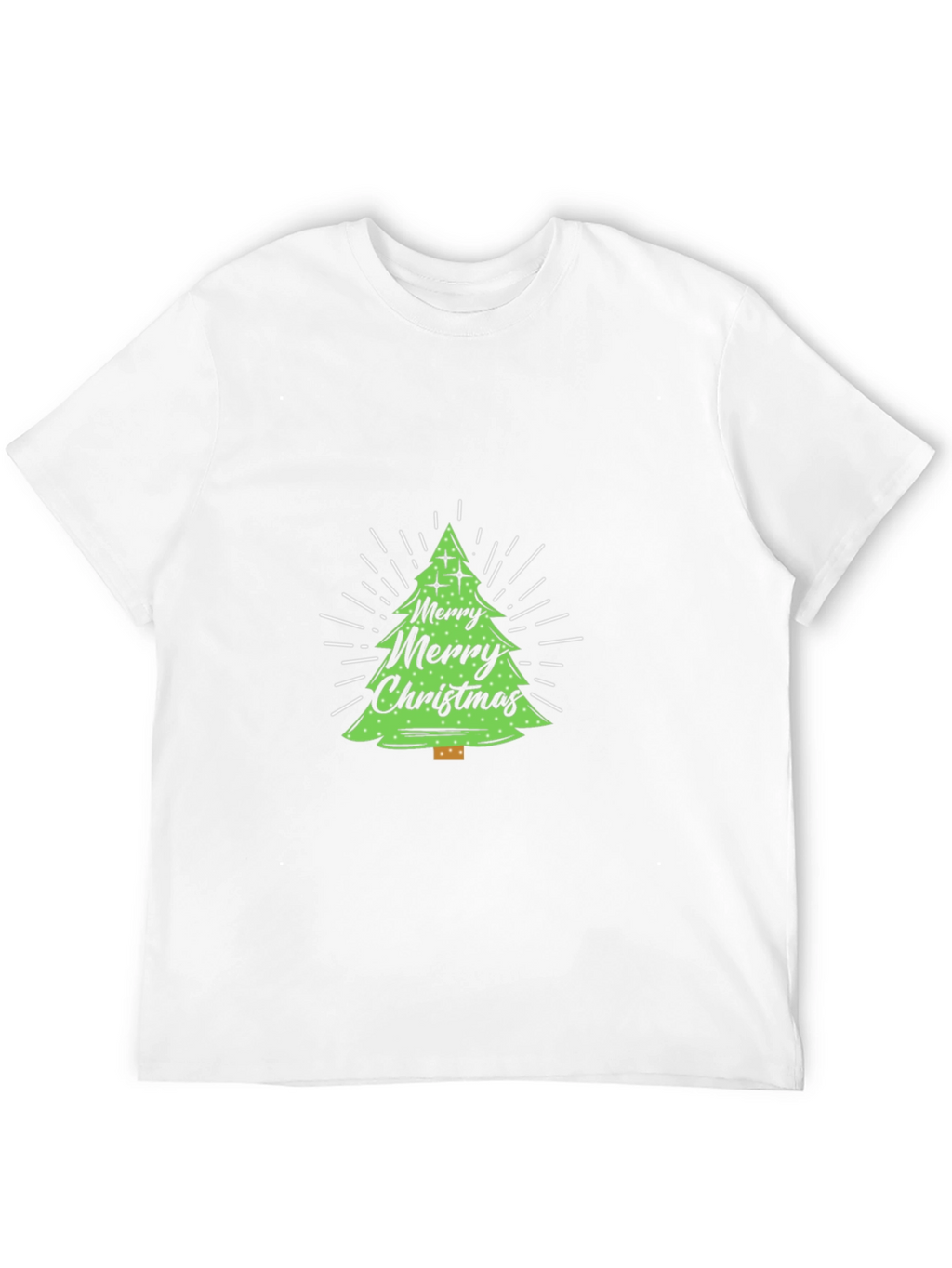 Festive Christmas Tree Graphic Tee - Black