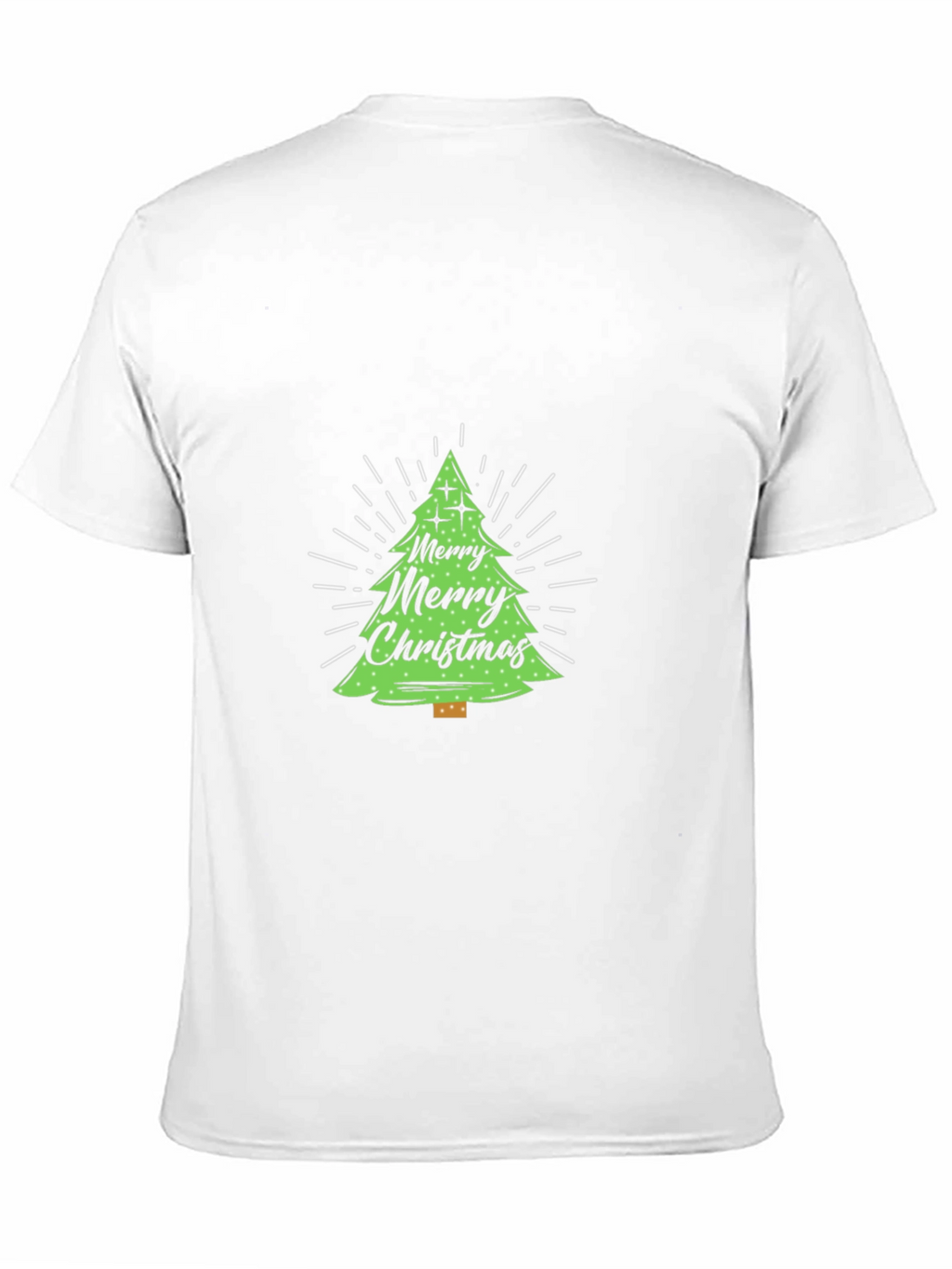 Festive Christmas Tree Graphic Tee - Black