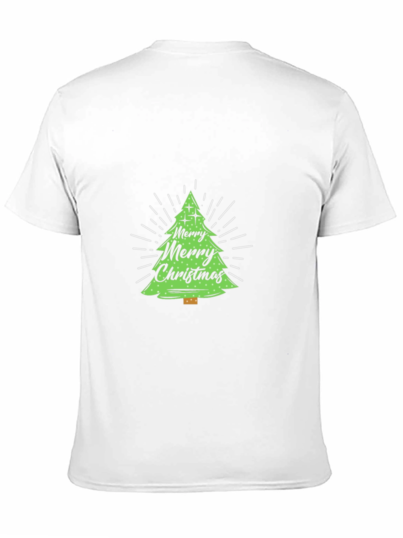 Festive Christmas Tree Graphic Tee - Black