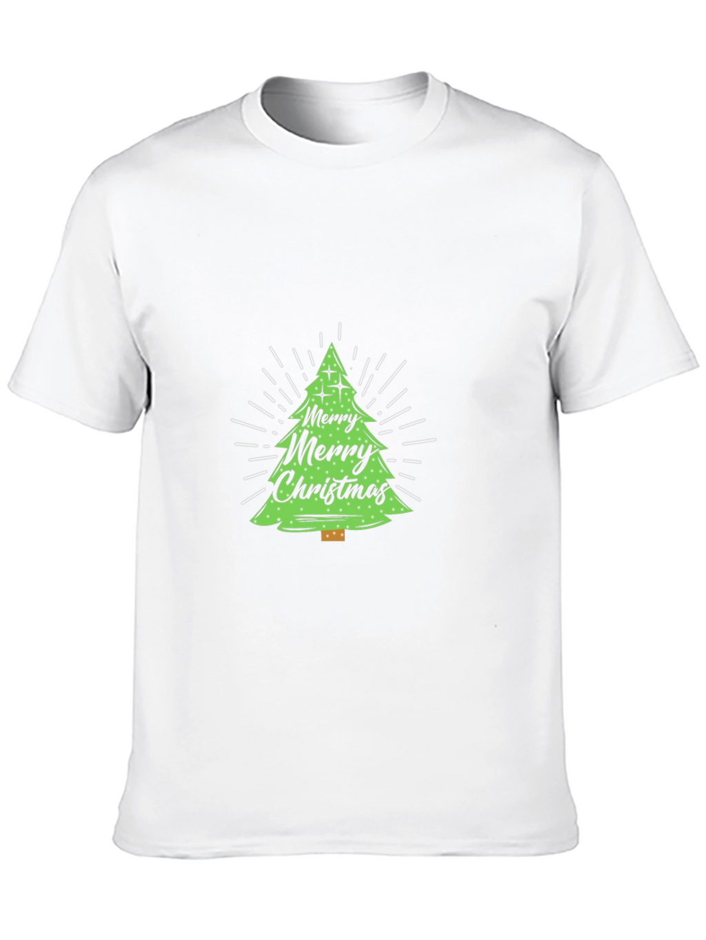 Festive Christmas Tree Graphic Tee - Black