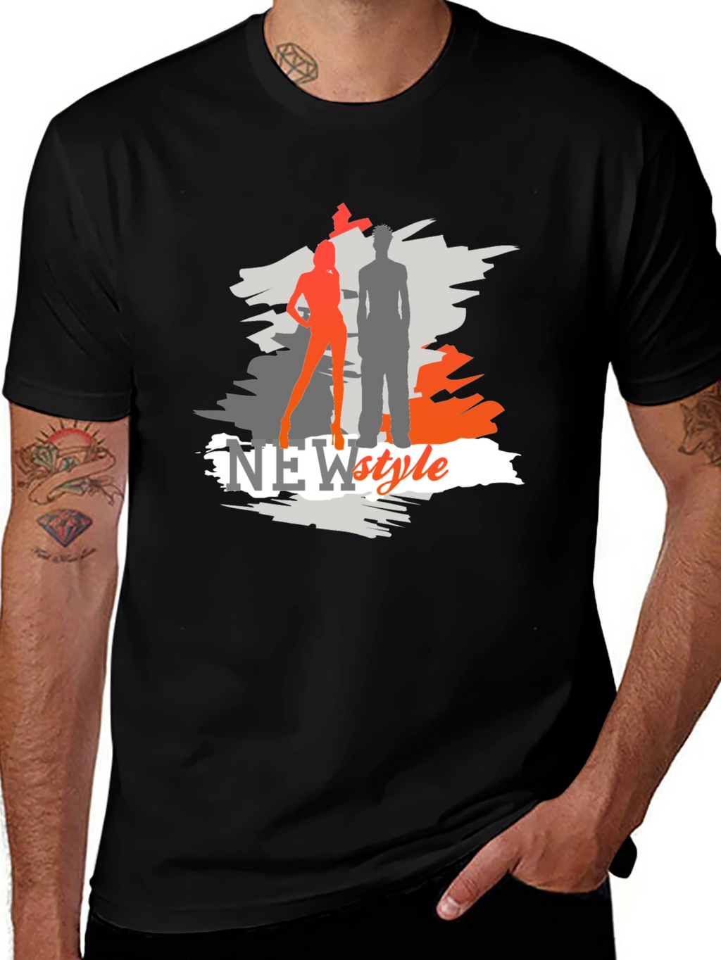 New Style Graphic Tee - Black