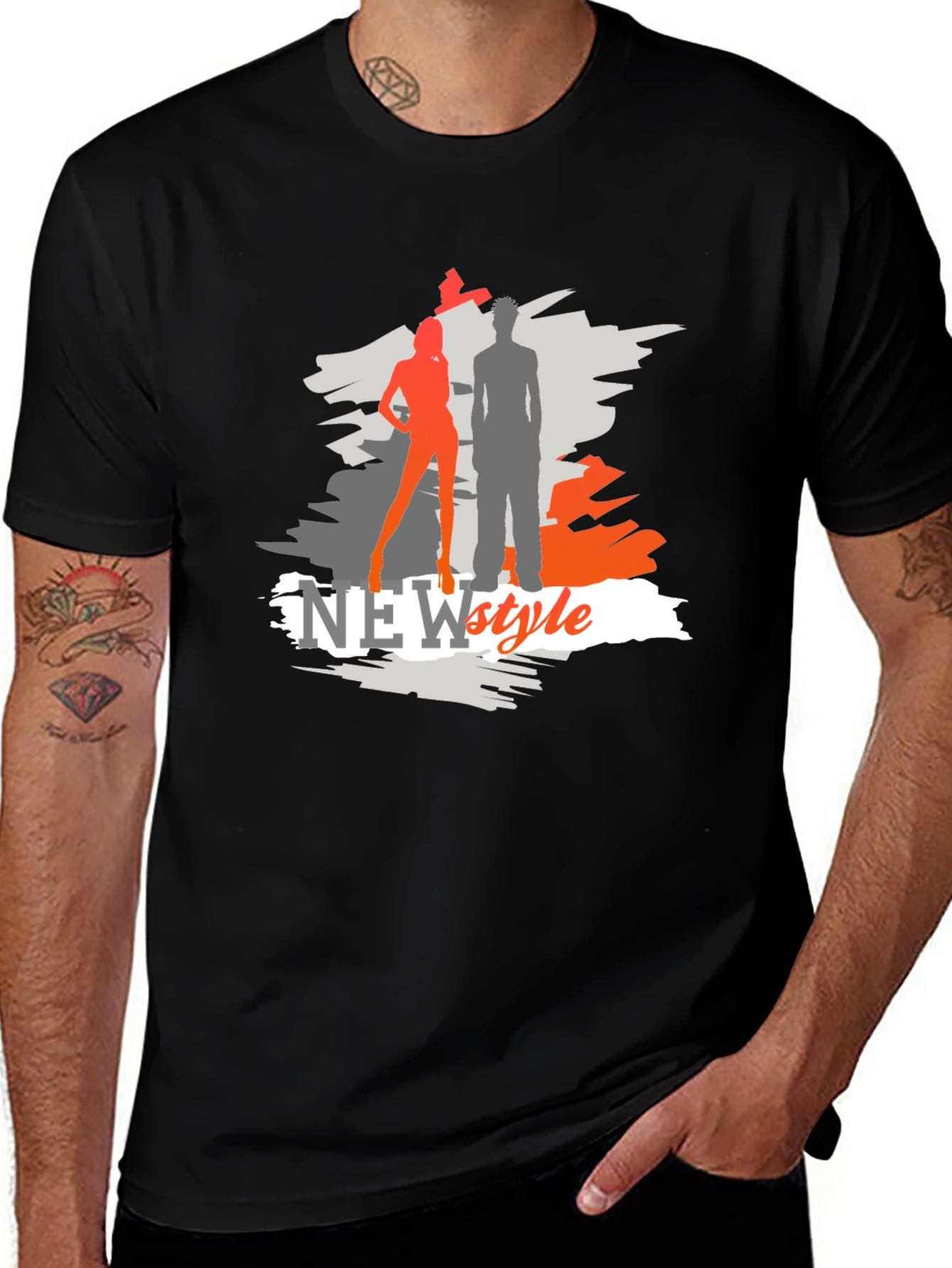 New Style Graphic Tee - Black