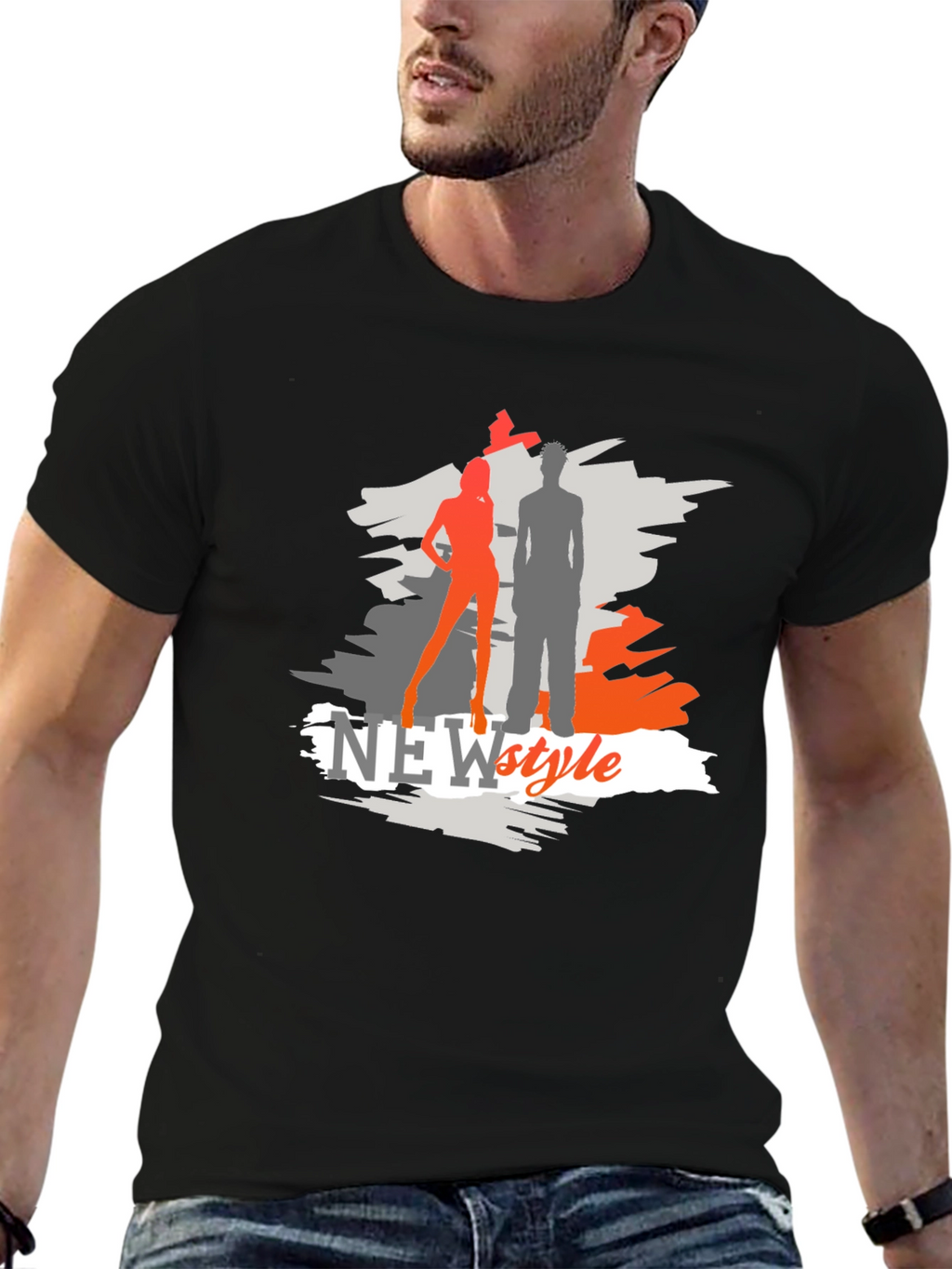 New Style Graphic Tee - Black